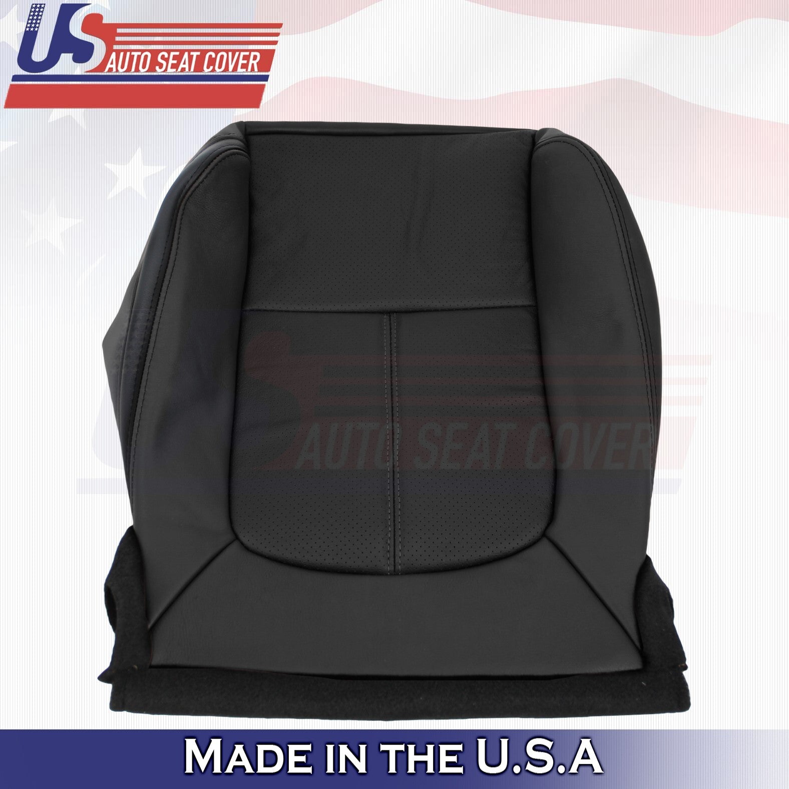 2013 to 2016 For Ford F250 F350 Platinum Driver Top & Bottom Leather Covers BLK