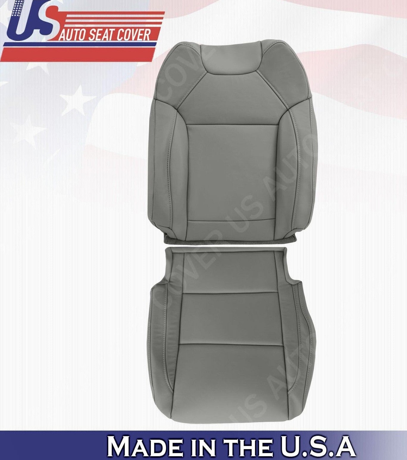 2019 2020 For Acura MDX Driver Side Top & Bottom Leather Seat Covers Gray