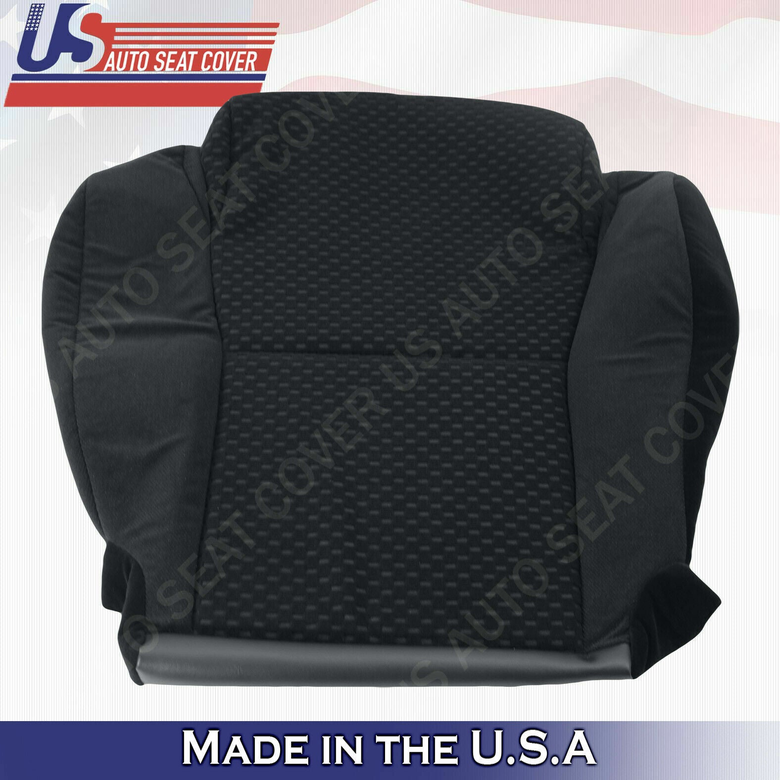 Front Driver & Passenger Black Cloth Seat Covers Fits 2007 to 2012 Toyota Tundra