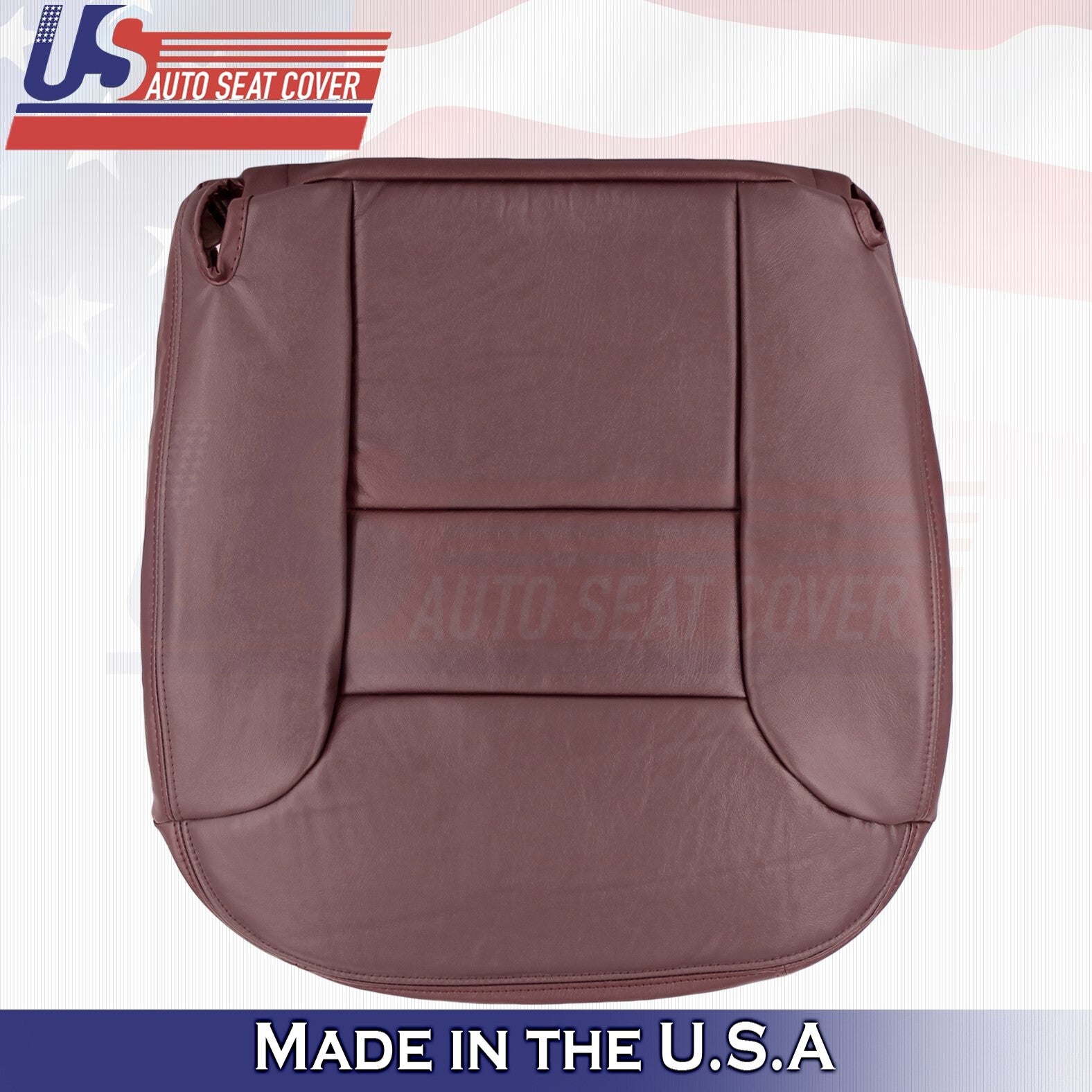 1995 to 2000 For Chevy Silverado 2500 Driver Passenger Bottom Leather Covers Red