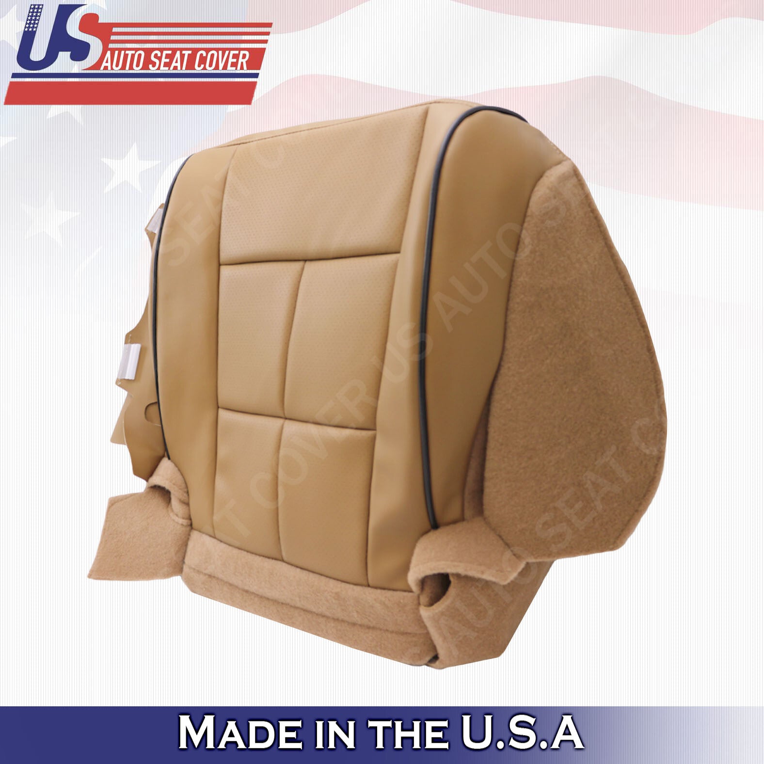 2011- 2014 Lincoln Navigator Driver Bottom Synthetic Leather Seat Cover TAN