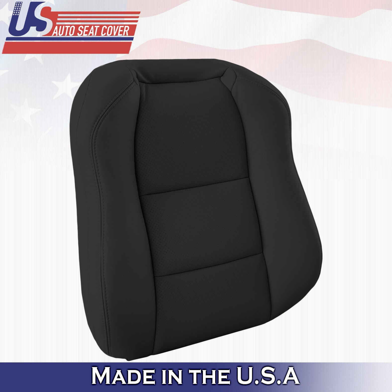 2004 Fits Acura TL Passenger Top & Bottom Perforated Leather Seat Covers Black
