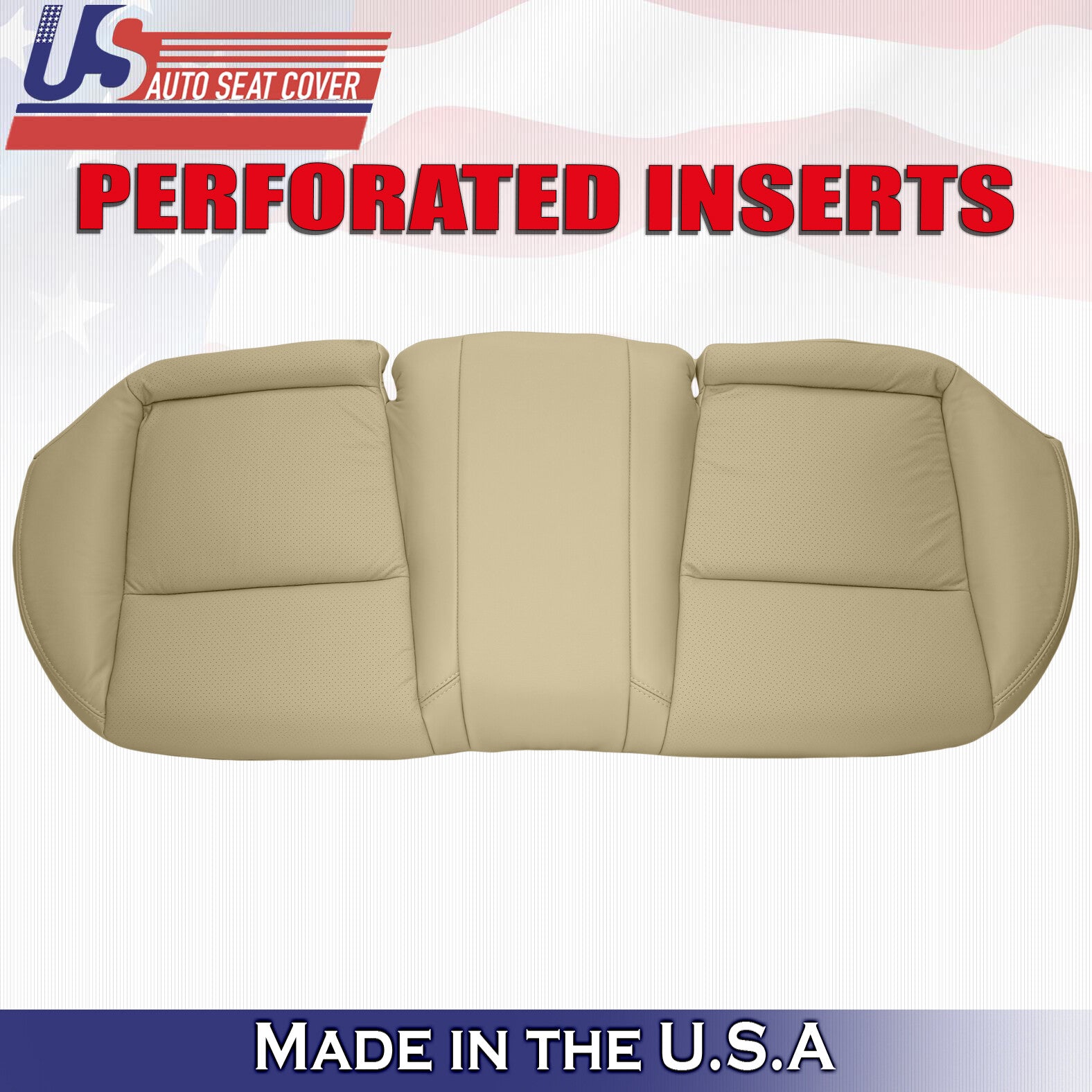 2004 Fits Acura TL Rear Bench Bottom Perforated Leather Replacement Cover Tan
