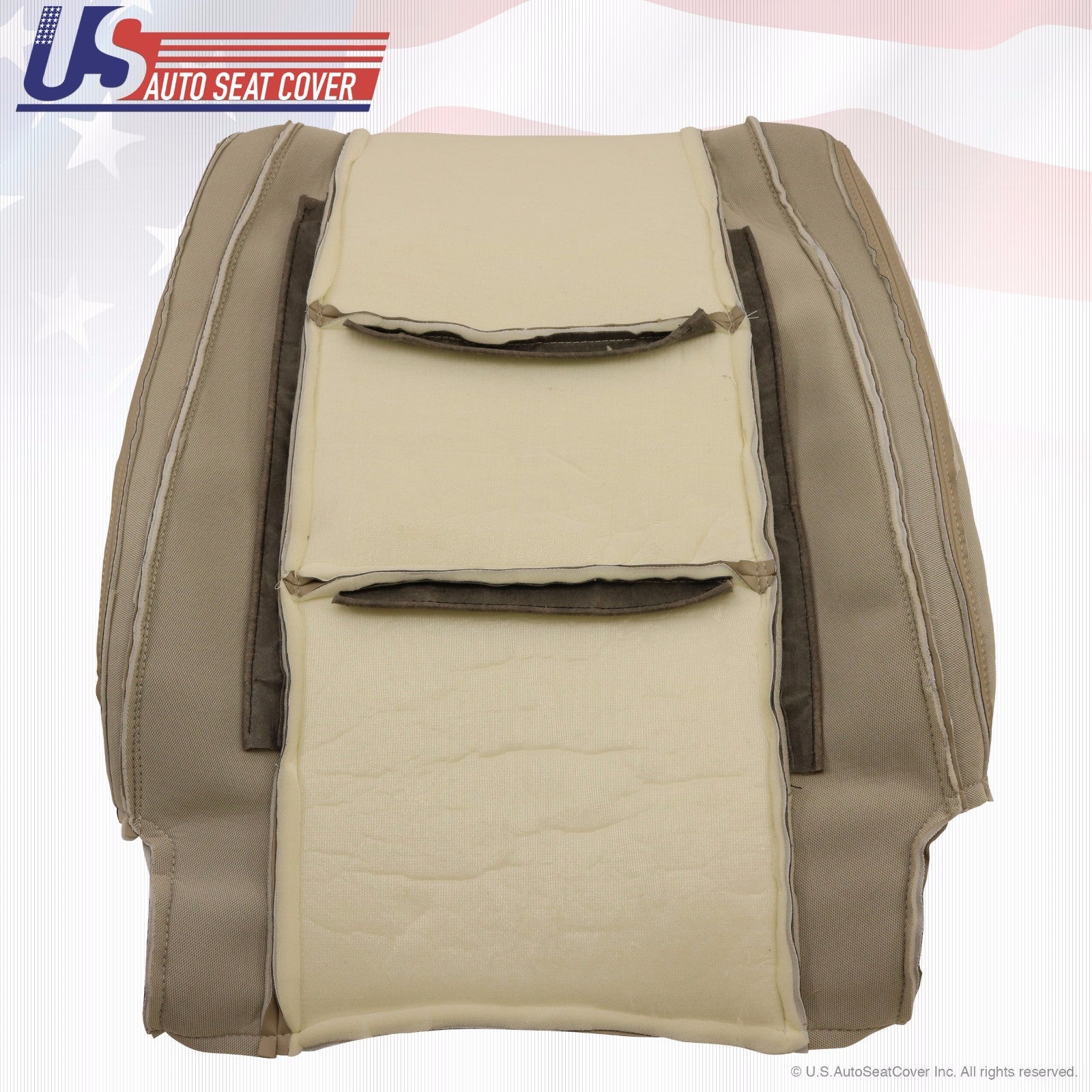 Fit 2003 - 2009 Lexus GX470 Front Passenger Bottom & Lean Back Leather Cover TAN