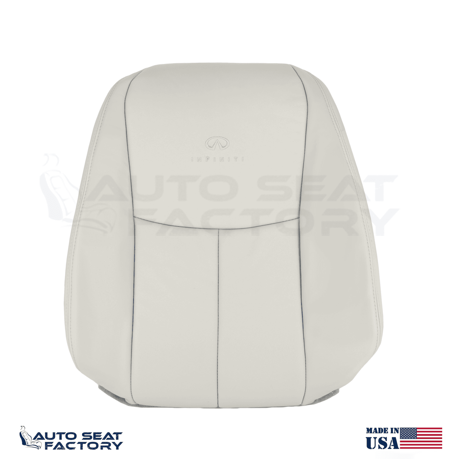 Replacement 2014 - 2020 Fits Infiniti Q50 Driver Top Gray Vinyl SOLID Seat Cover