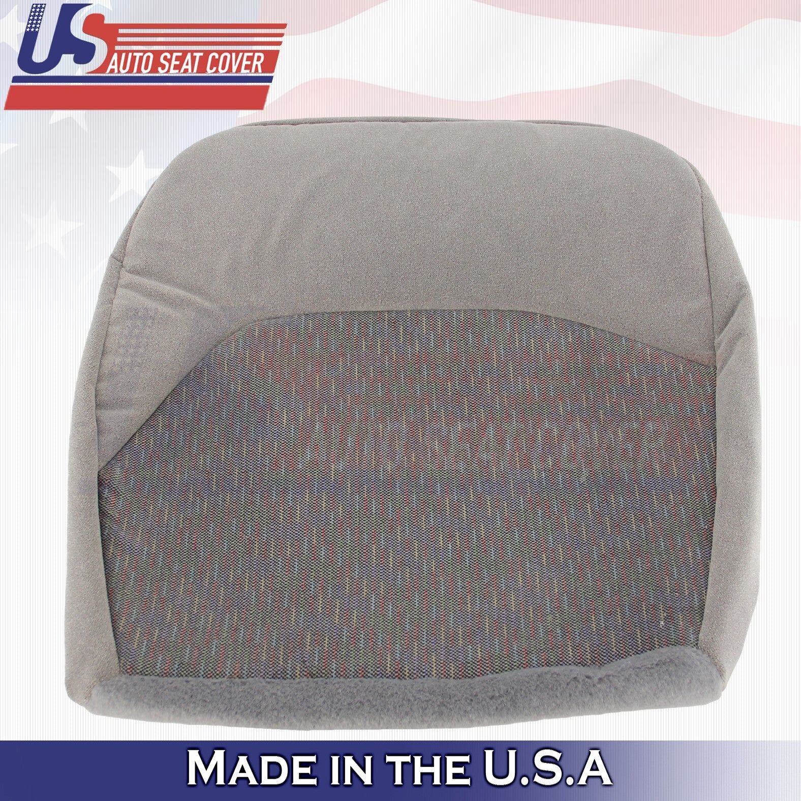 1996 1997 For Ford F150 F250 F350 XLT Driver Top & Bottom Cloth Seat Covers Gray