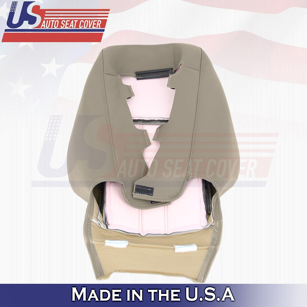 2008 to 2016 Fit Chrysler Town & Country Front Driver Top Leather Seat Cover Tan