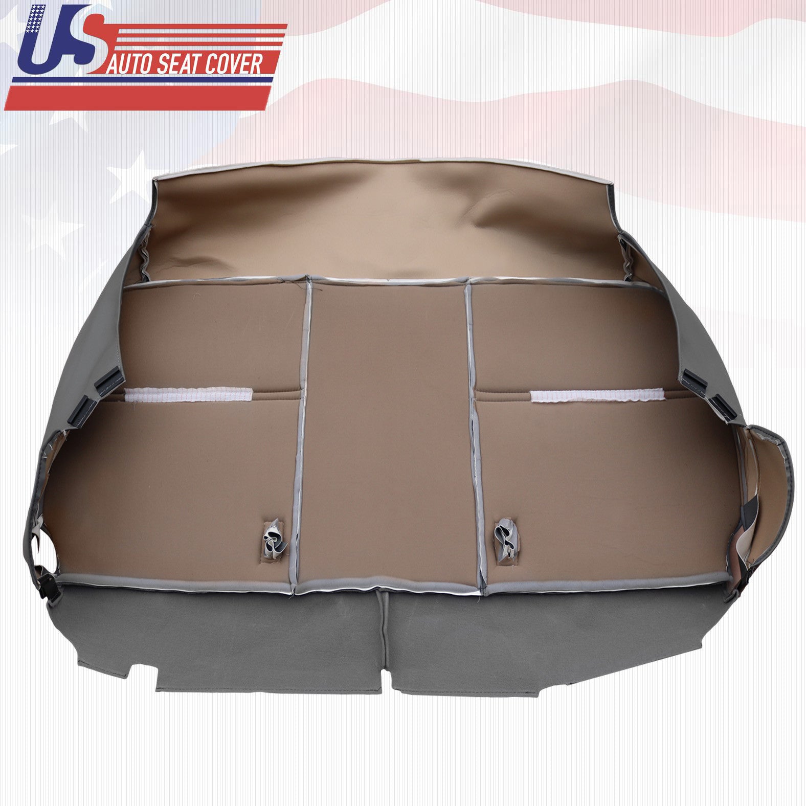 2003-2007 Ford F250 F350 F450 XL -Bottom Bench Seat Replacement Vinyl Cover Gray