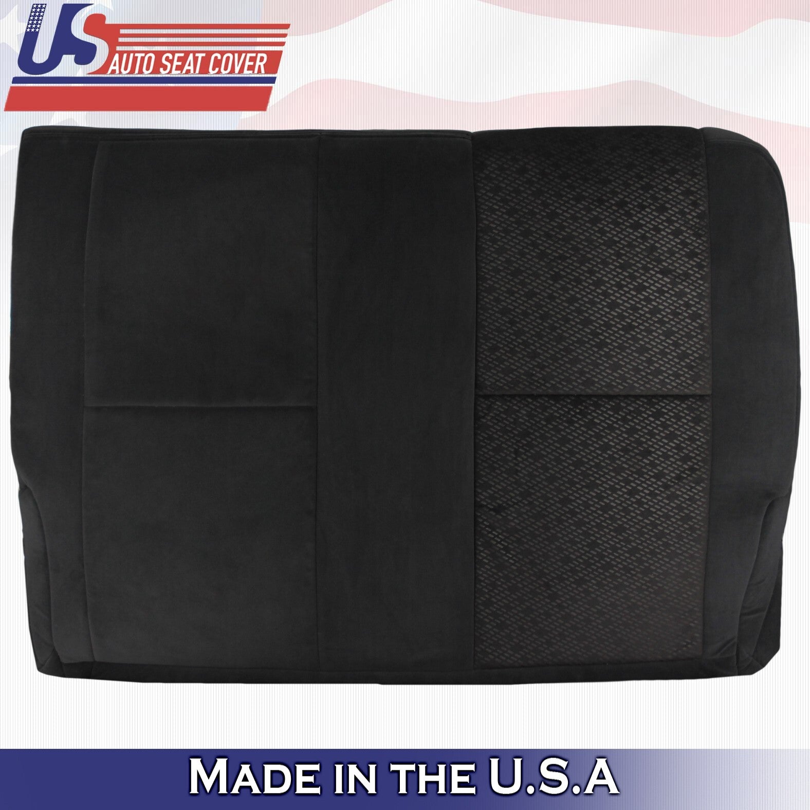 2008 For GMC Sierra 1500 2500 3500 2nd Row Driver Top Cloth Seat Cover Black