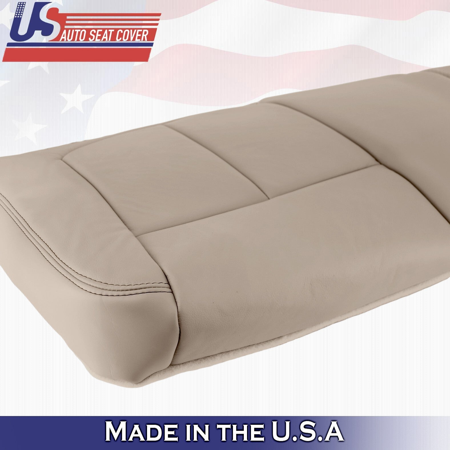 2011 to 2016 For Ford F350 2nd Row Driver & Passenger Bottom Leather Covers Tan