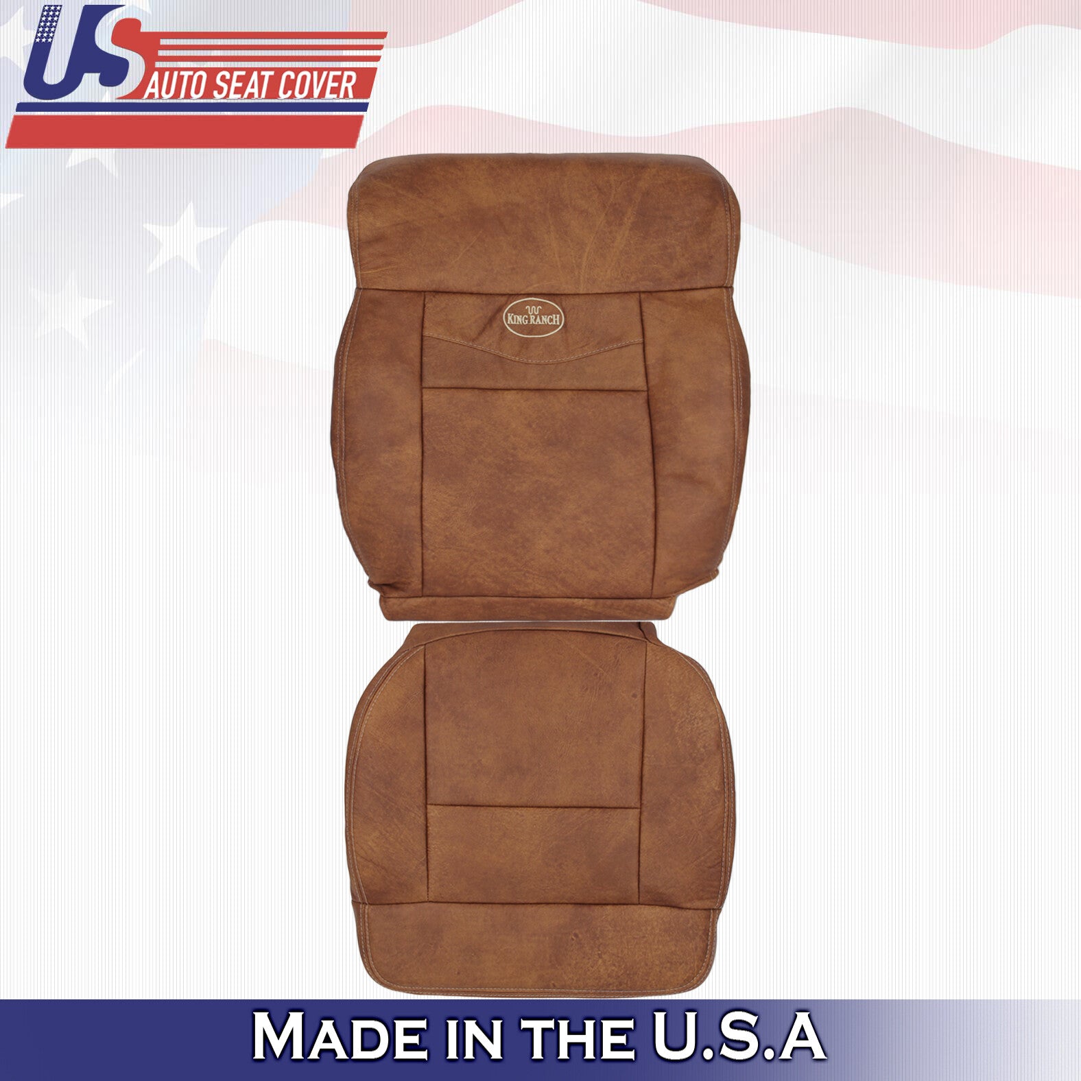 2004 to 2008 Fits Ford F150 King Ranch Driver Top & Bottom Leather Seat Covers