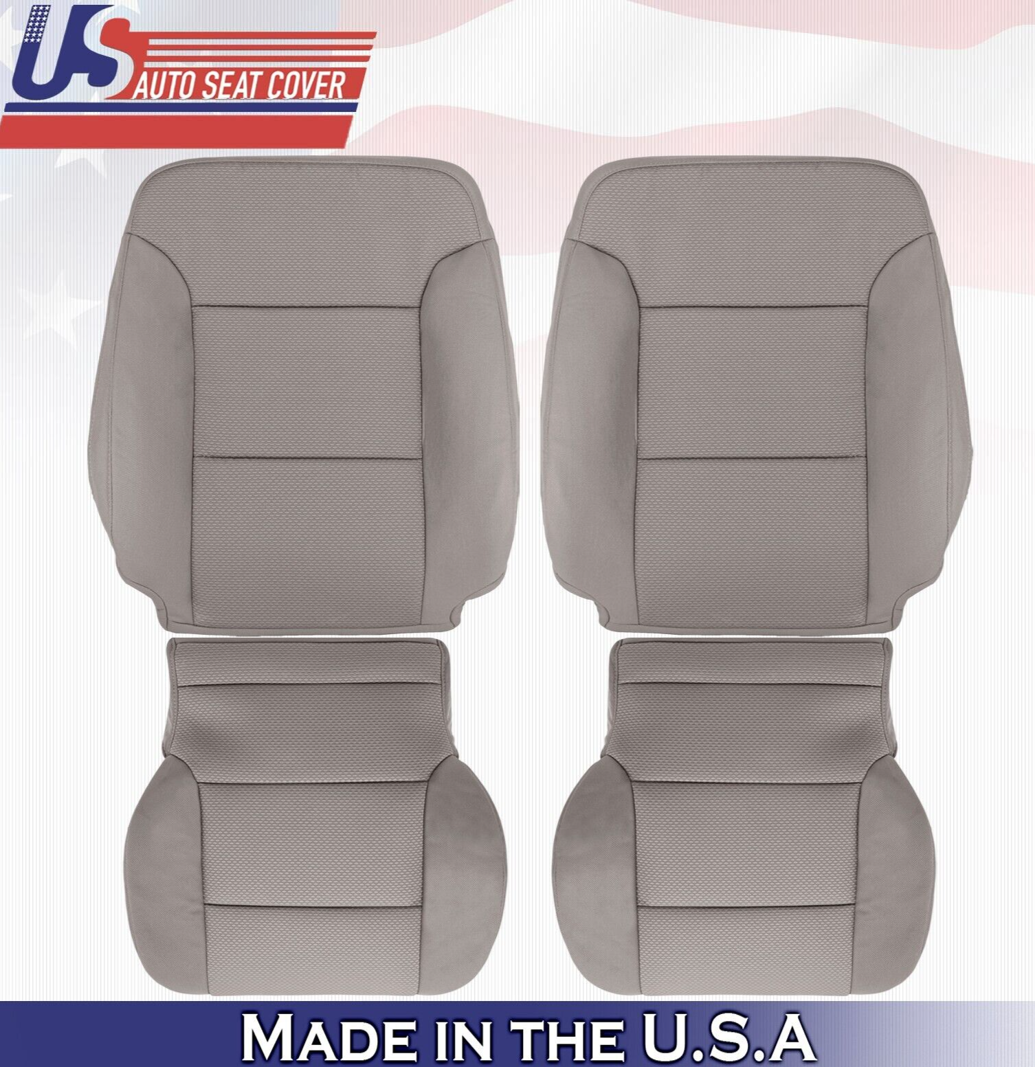 2015 to 2019 For Chevy Silverado 2500 3500 2x Top & 2x Bottom Cloth Covers Tan