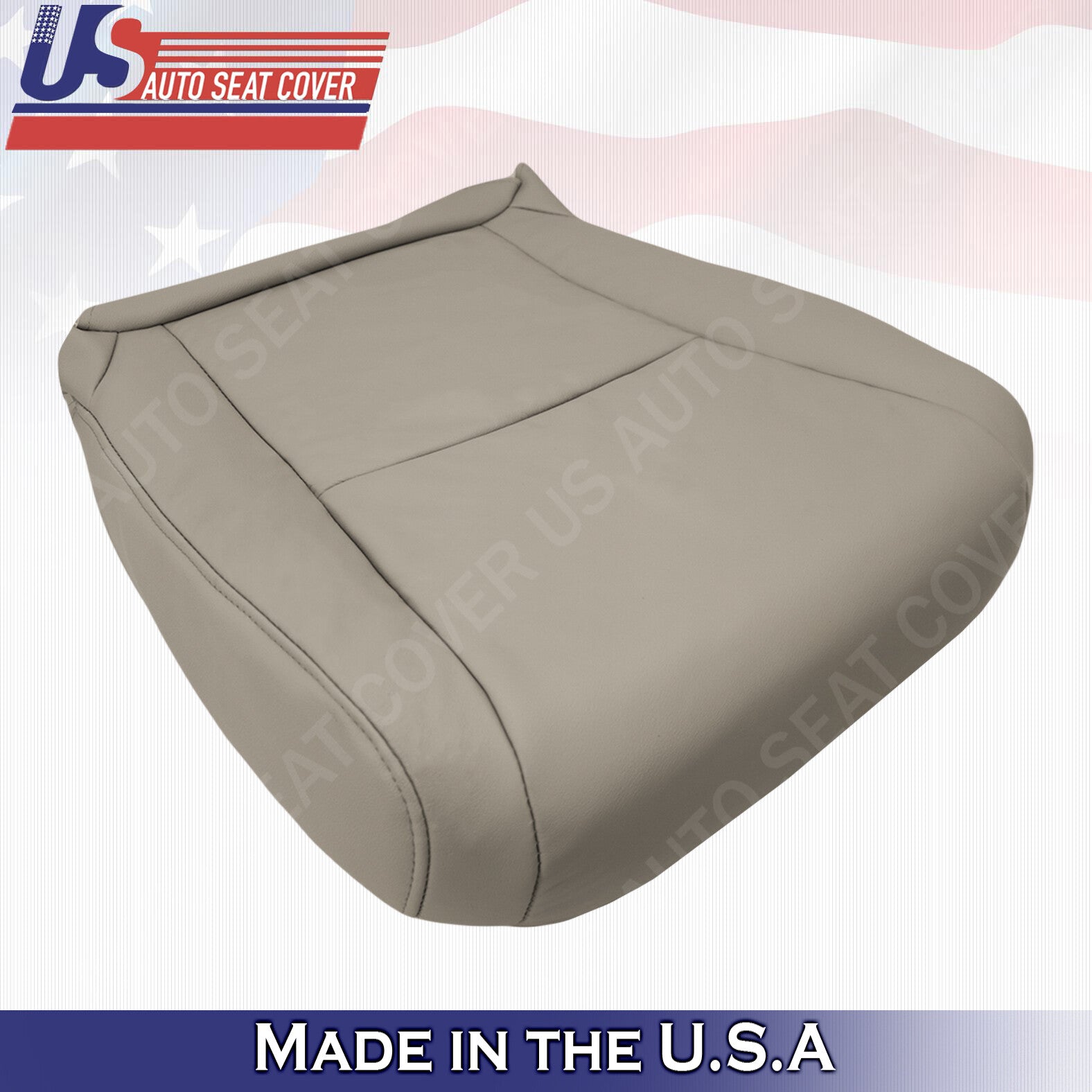 2008 to 2013 For Toyota Highlander Front Passenger Bottom Leather Seat Cover Tan