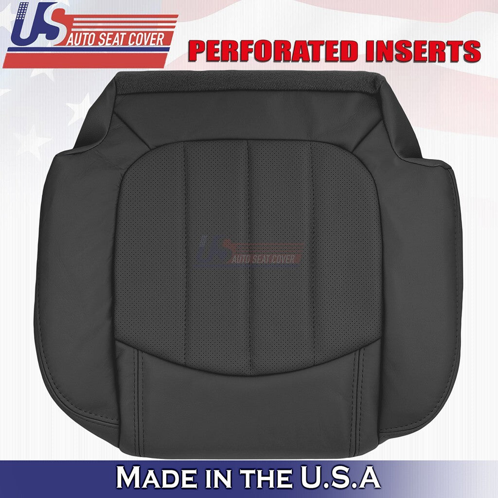 2008-2012 For Buick Enclave Rear Driver & Passenger Bottoms Leather Cover Black