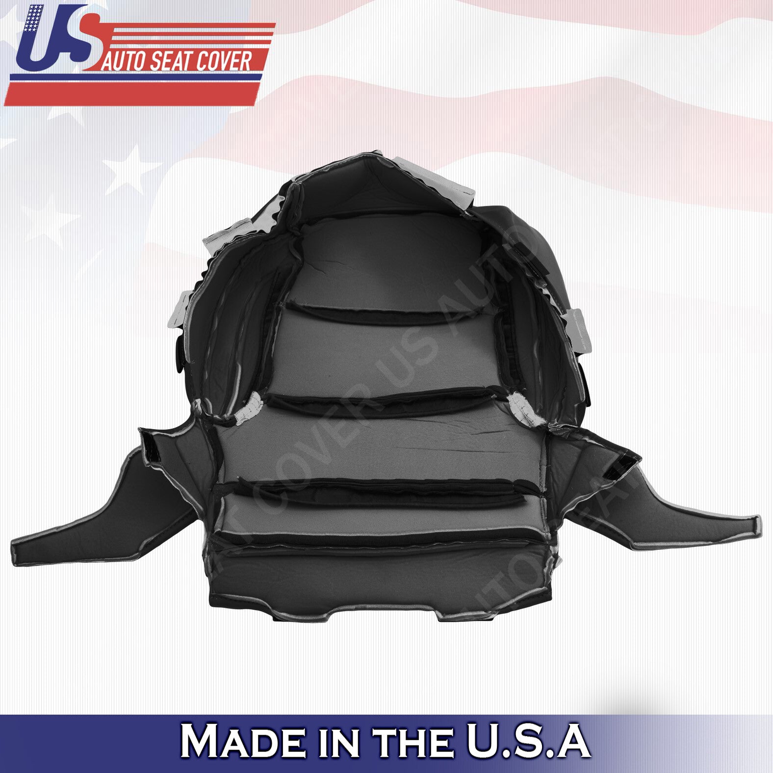 2015-2018 Chevy/GMC Tahoe, Suburban, PASSENGER BOTTOM Leather Seat Cover Black