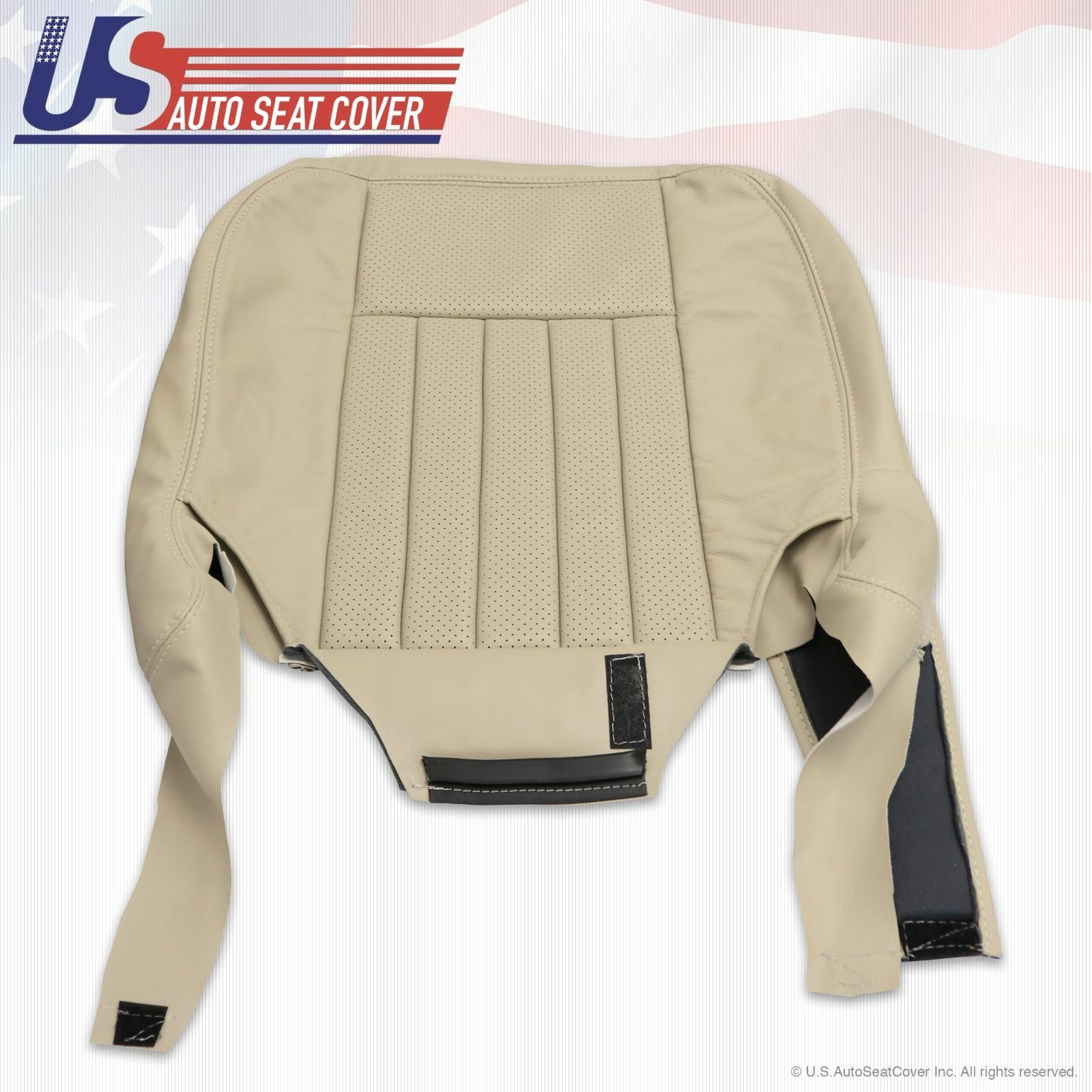 2003 Lincoln Navigator Driver & Passenger Bottom Leather Seat Covers Light TAN