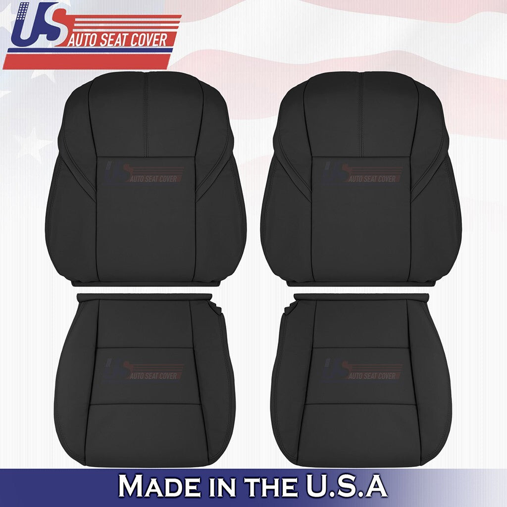 2013 to 2018 Fits Toyota Avalon XLE Front Set Tops &Bottoms Leather Cover Black