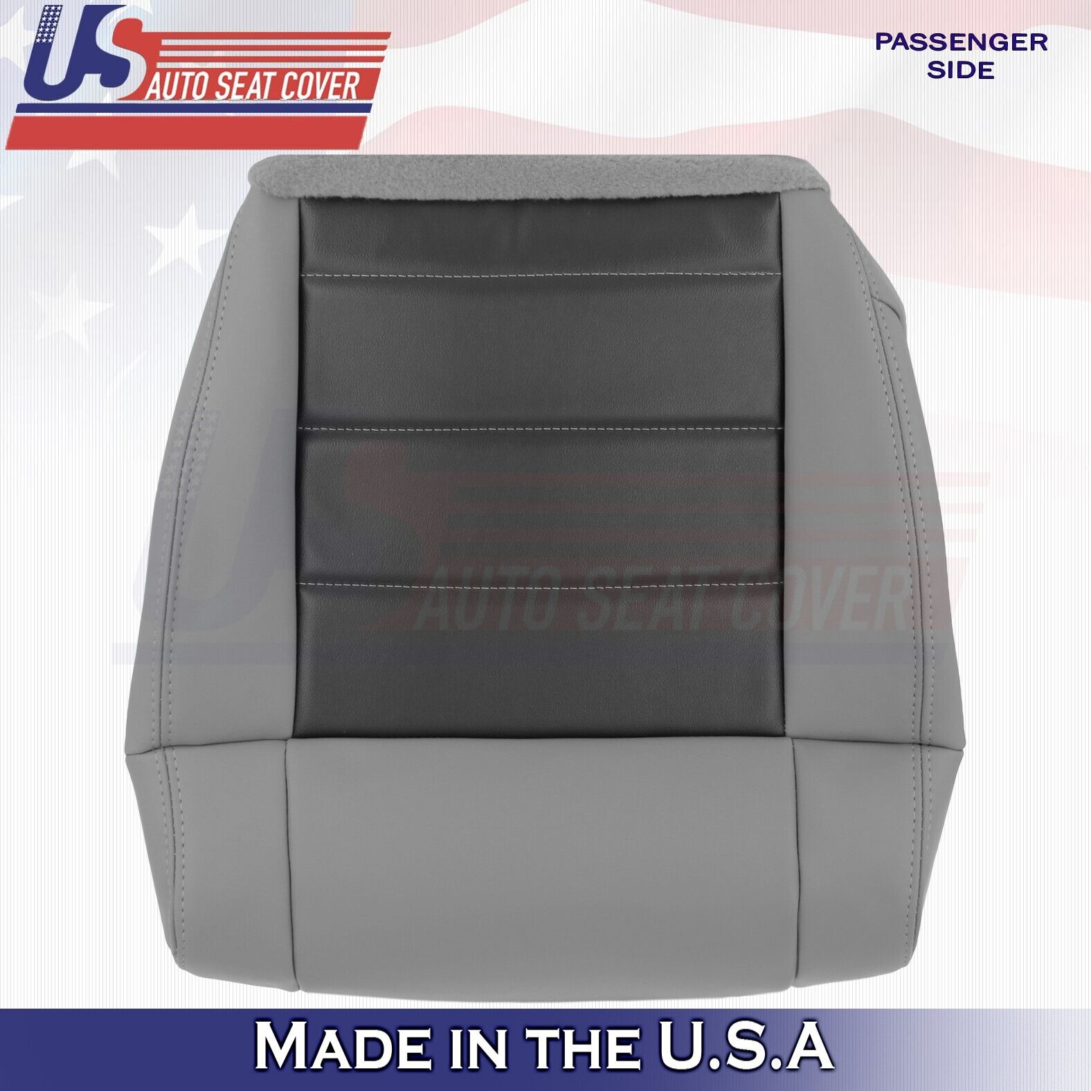 2010 For Jeep Wrangler Driver & Passenger Bottom Synthetic Leather Covers Gray