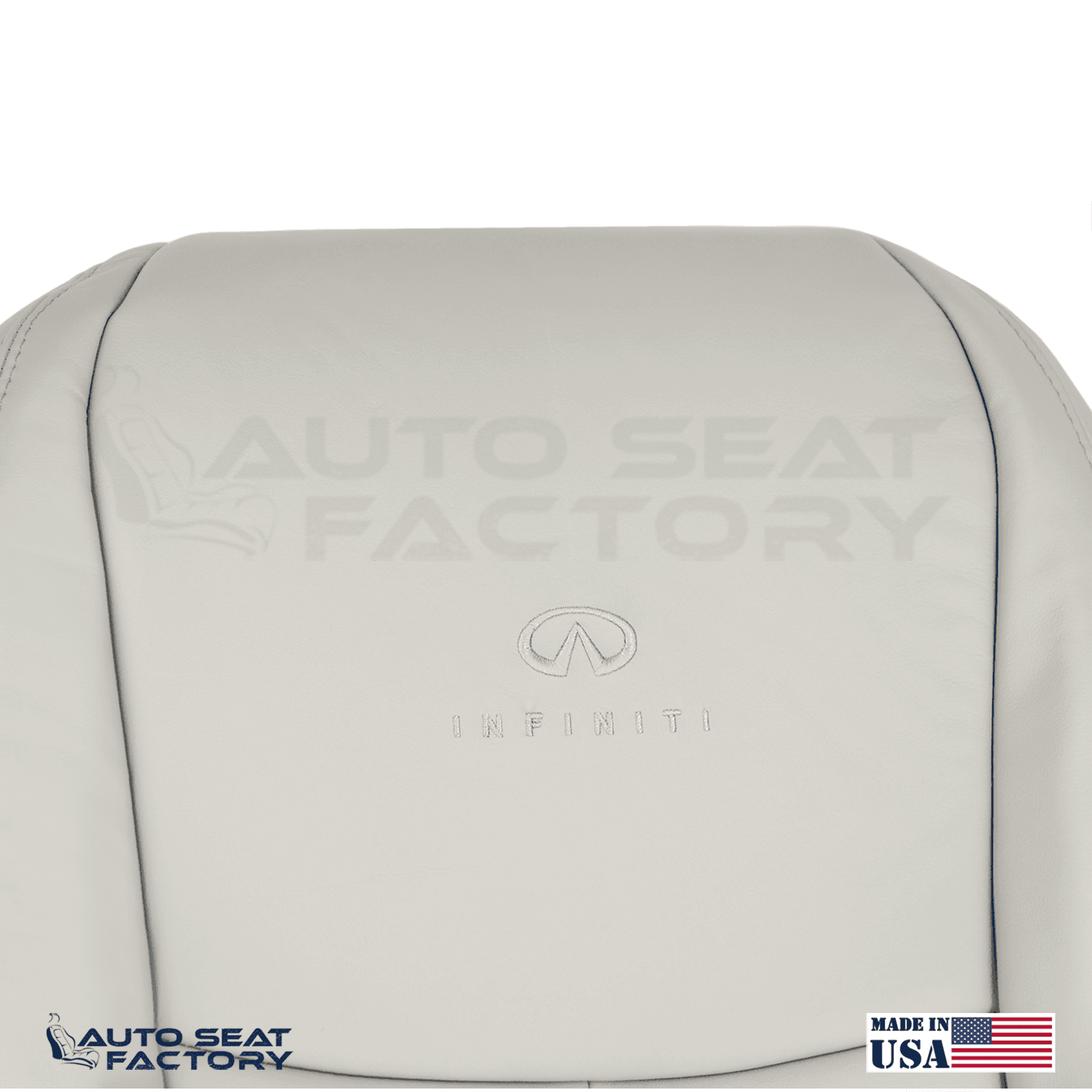 Replacement 2014 - 2020 Fits Infiniti Q50 Driver Top Gray Vinyl SOLID Seat Cover