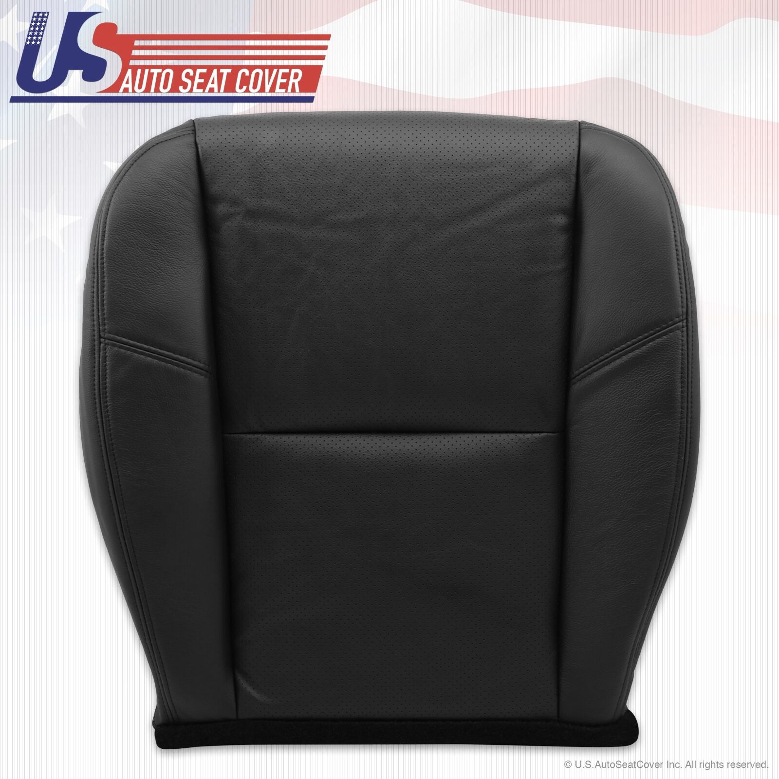 2011 Cadillac Escalade Driver Side Seat Bottom Leather Cover Black Perforaded