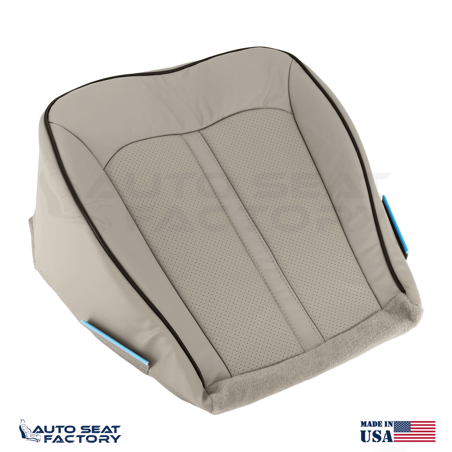 2011 - 2015 Lincoln MKX Perf PASSENGER Bottom Med Light Stone Leather Seat Cover