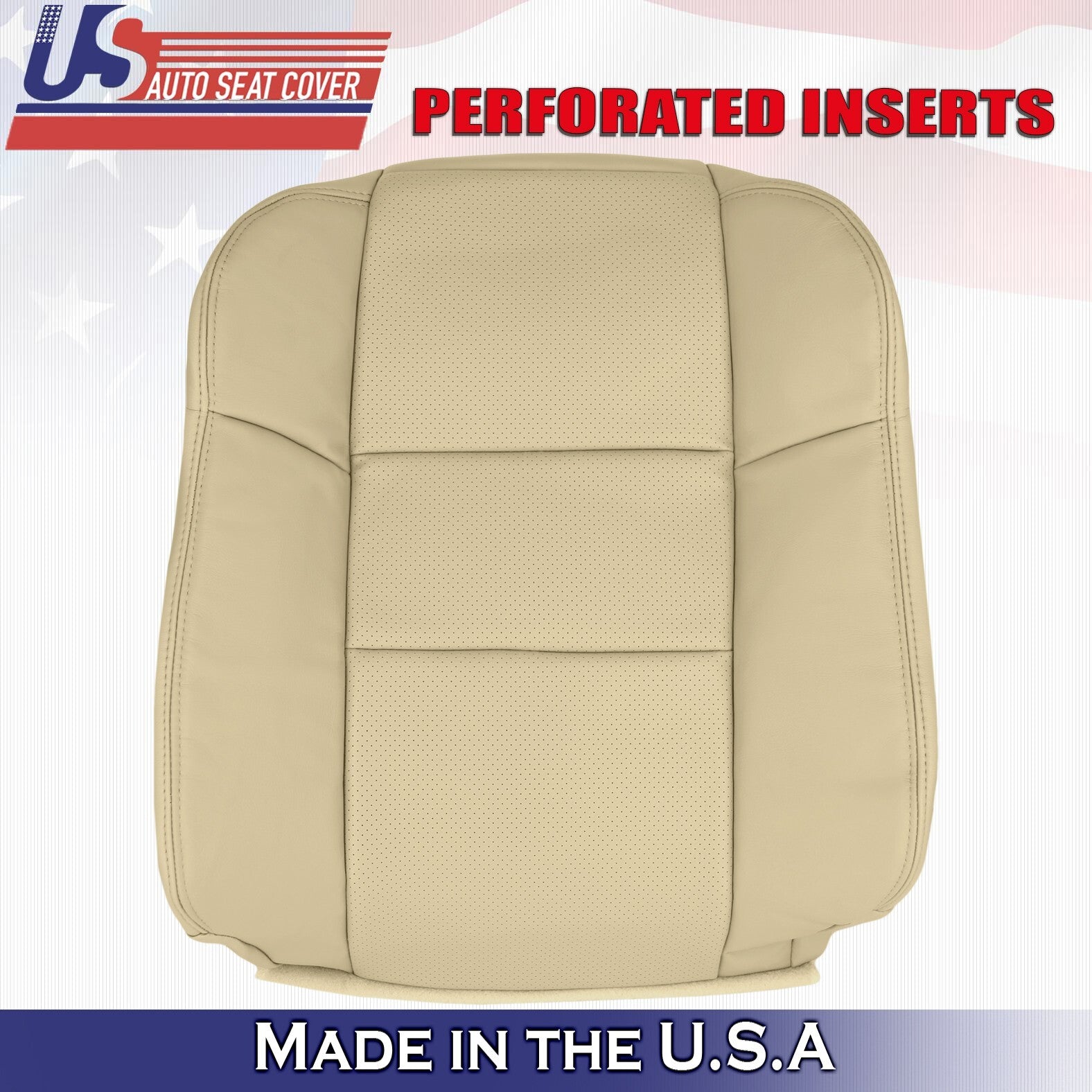 2011 2012 For Acura RDX Passenger Top & Bottom Synthetic Perf Leather Covers Tan