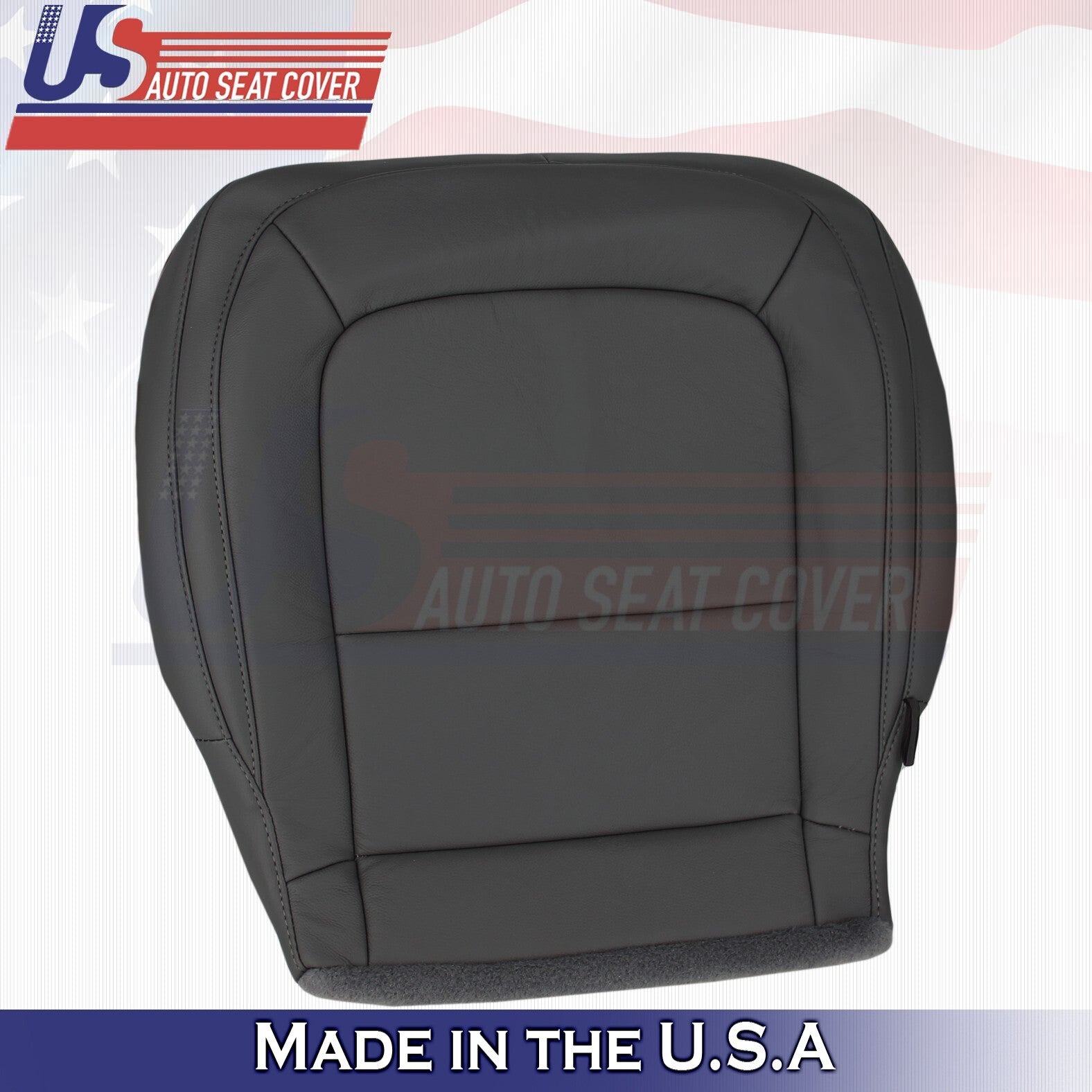 2015 to 2022 Fits GMC Canyon SLT Driver Side Bottom Leather Seat Cover Black