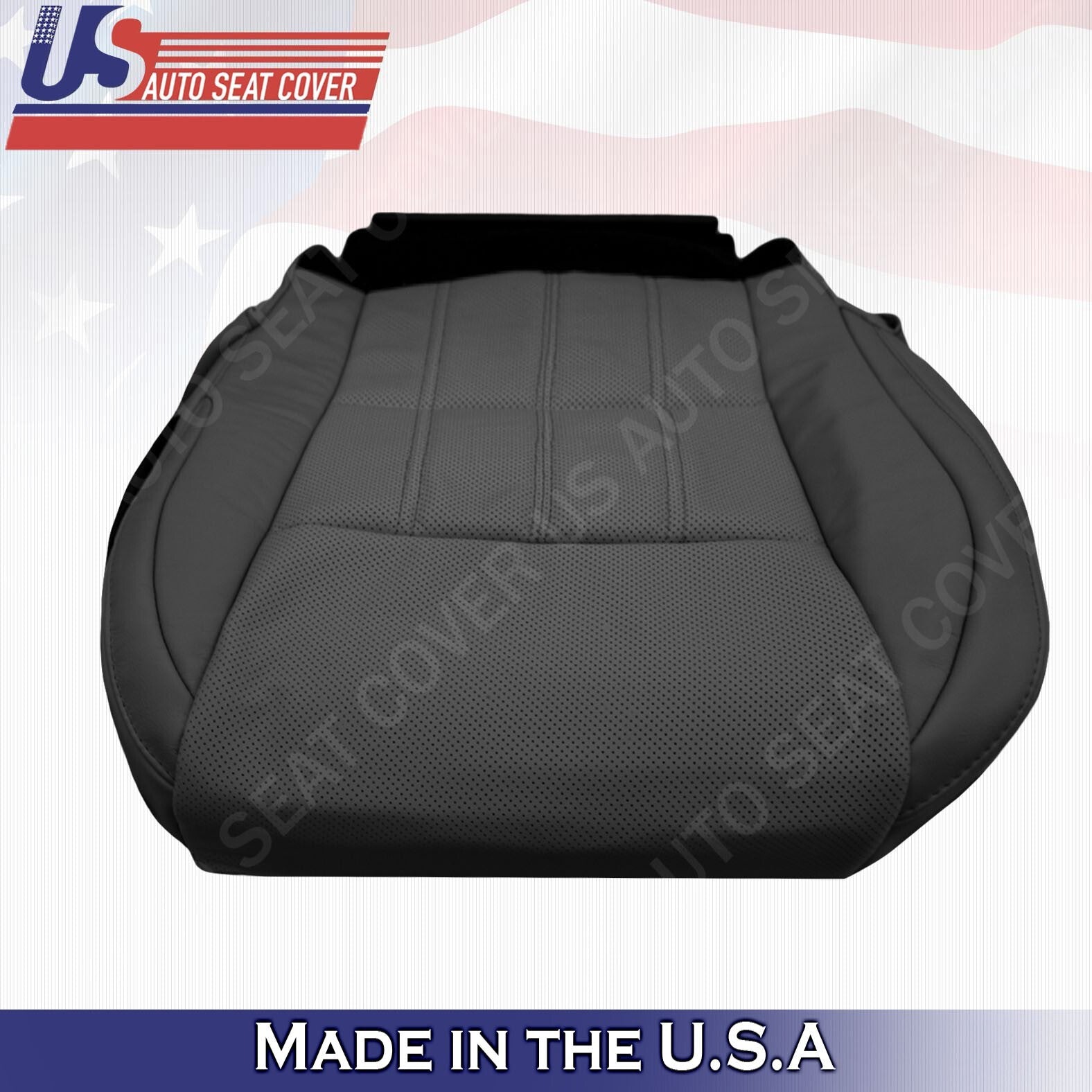 2013 to 2018 For Lexus ES350 DRIVER Bottom Perforated Leather Seat Cover Black
