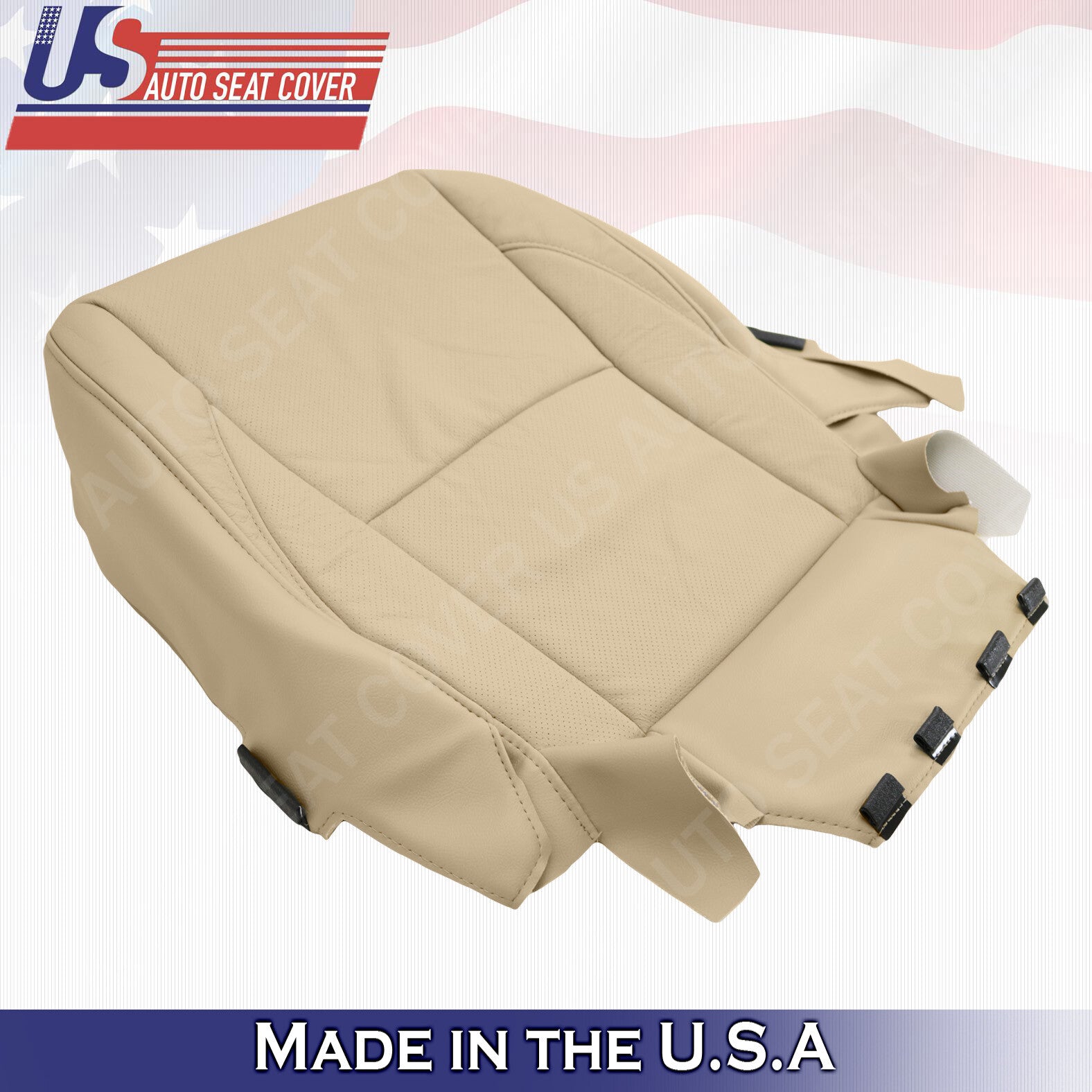 Driver & Passenger Bottom Perf Leather Seat Cover TAN For 2007 to 2009 Lexus ES