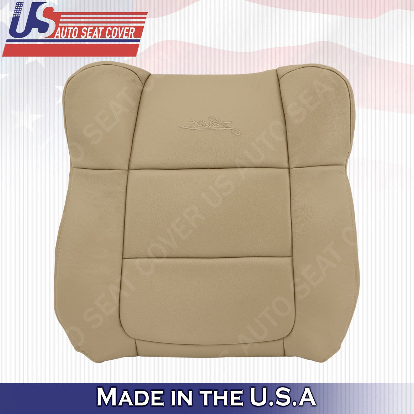 2001 2002 2003 Fits Ford F150 Lariat Passenger Top Leather Seat Cover Tan