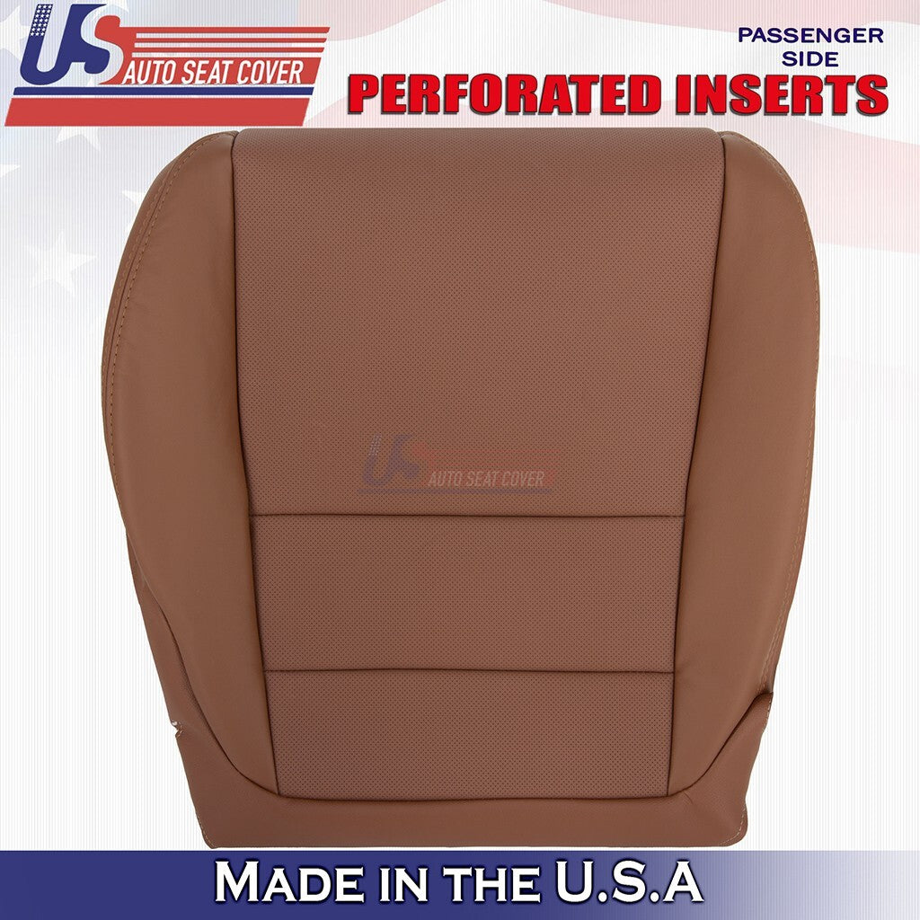 2010 to 2013 Fits Acura MDX Passenger Bottom Leather Seat Cover Brown