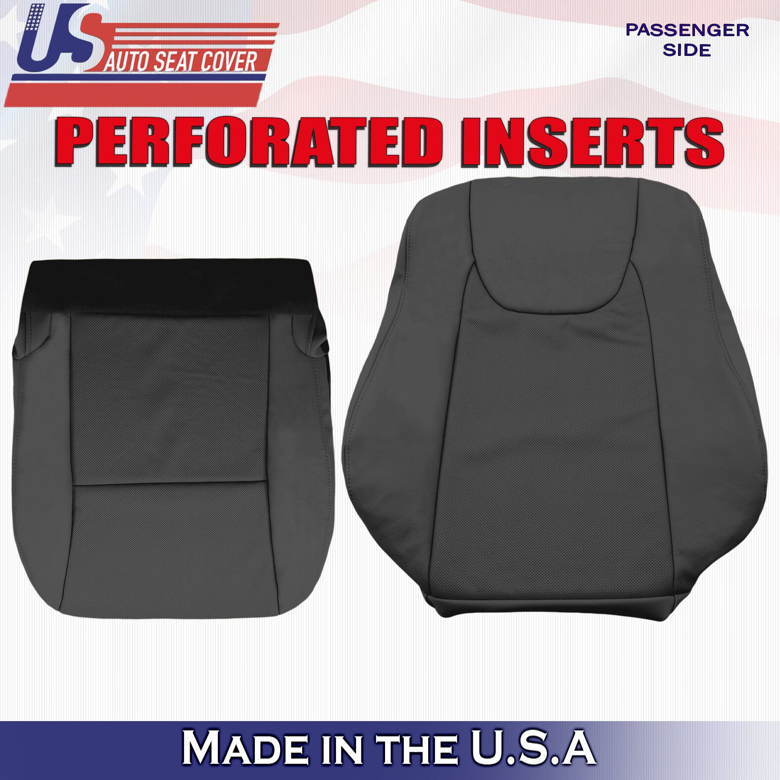 2010 to 2015 For Lexus RX350 RX450H Passenger Top & Bottom Leather Covers Black
