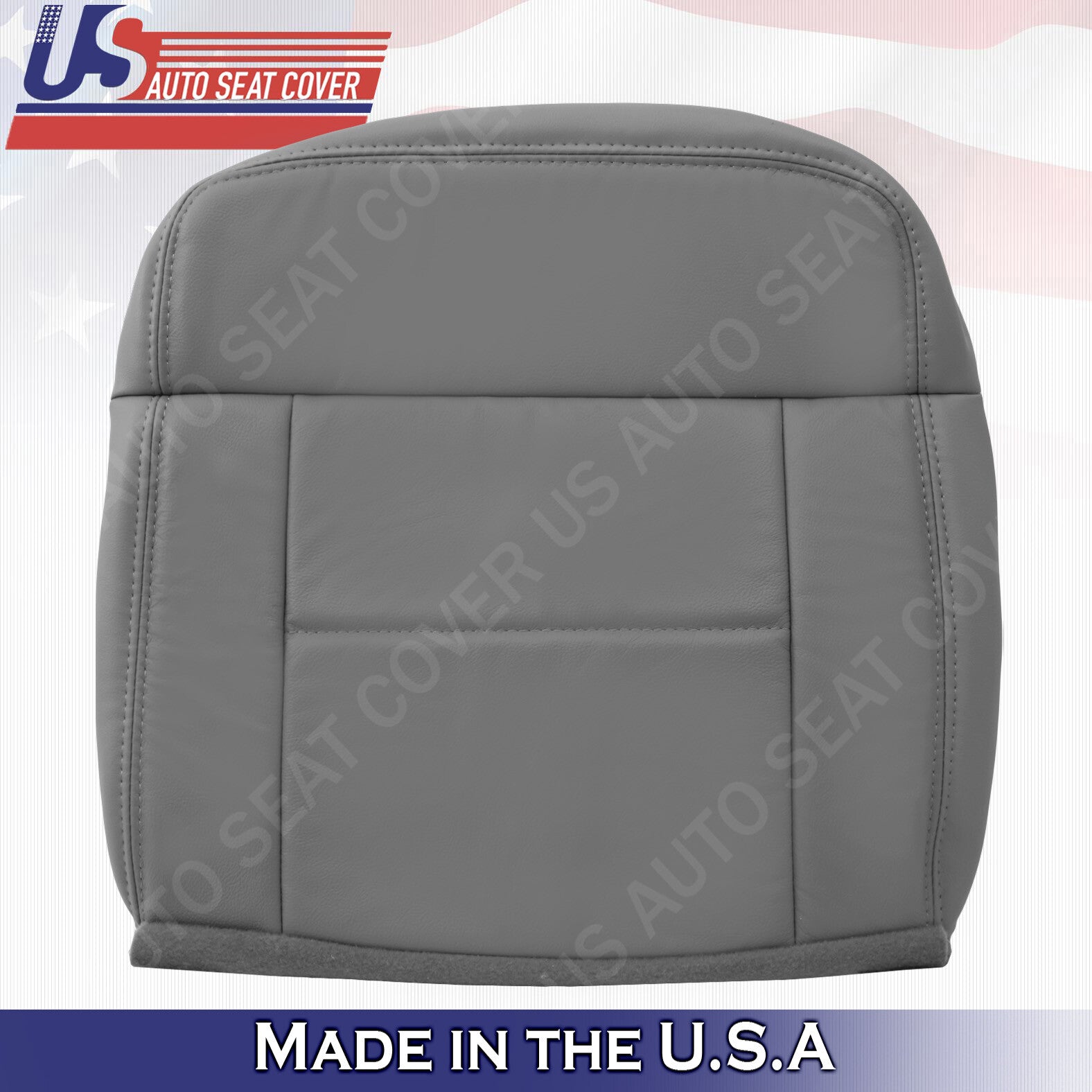 Rear Passenger Bottom Leather Seat Cover Gray Fits Ford F150 2004 to 2008