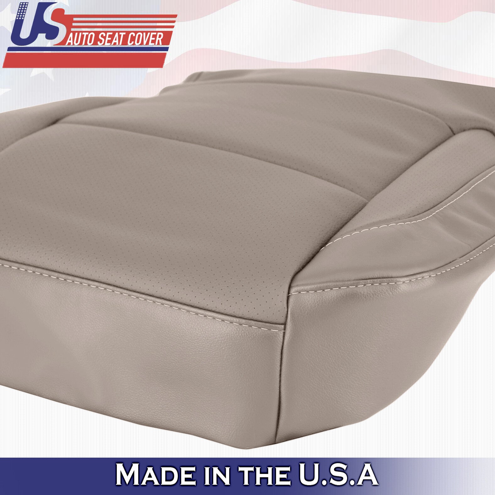 Left Bottom PERFORATED Leather Cover Tan 2017 2018 2019 Suburban Tahoe Silverado