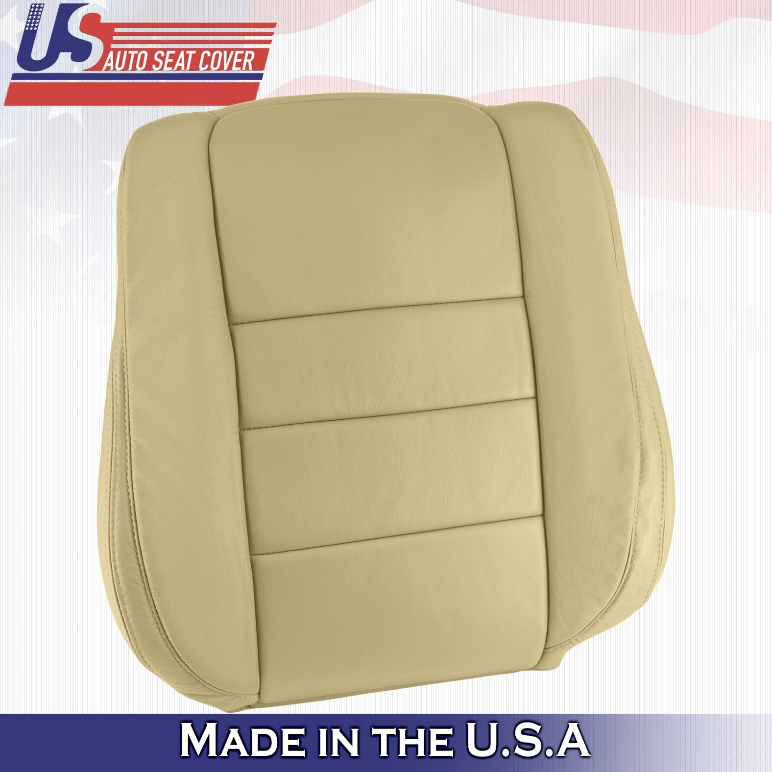 2011 2012 For Honda Accord Sedan Driver Top & Bottom Leather Seat Covers Tan