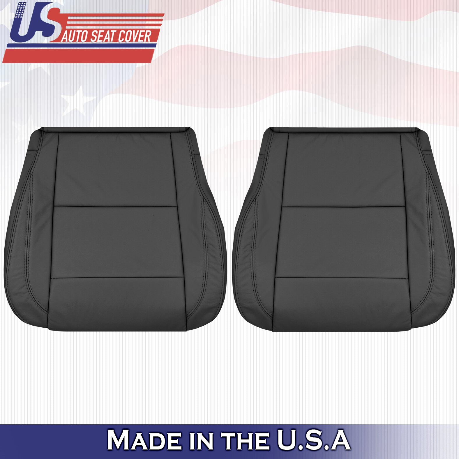 2004 - 2010 For Infinity QX56 Driver & Passenger 2x Bottom Leather Covers Black