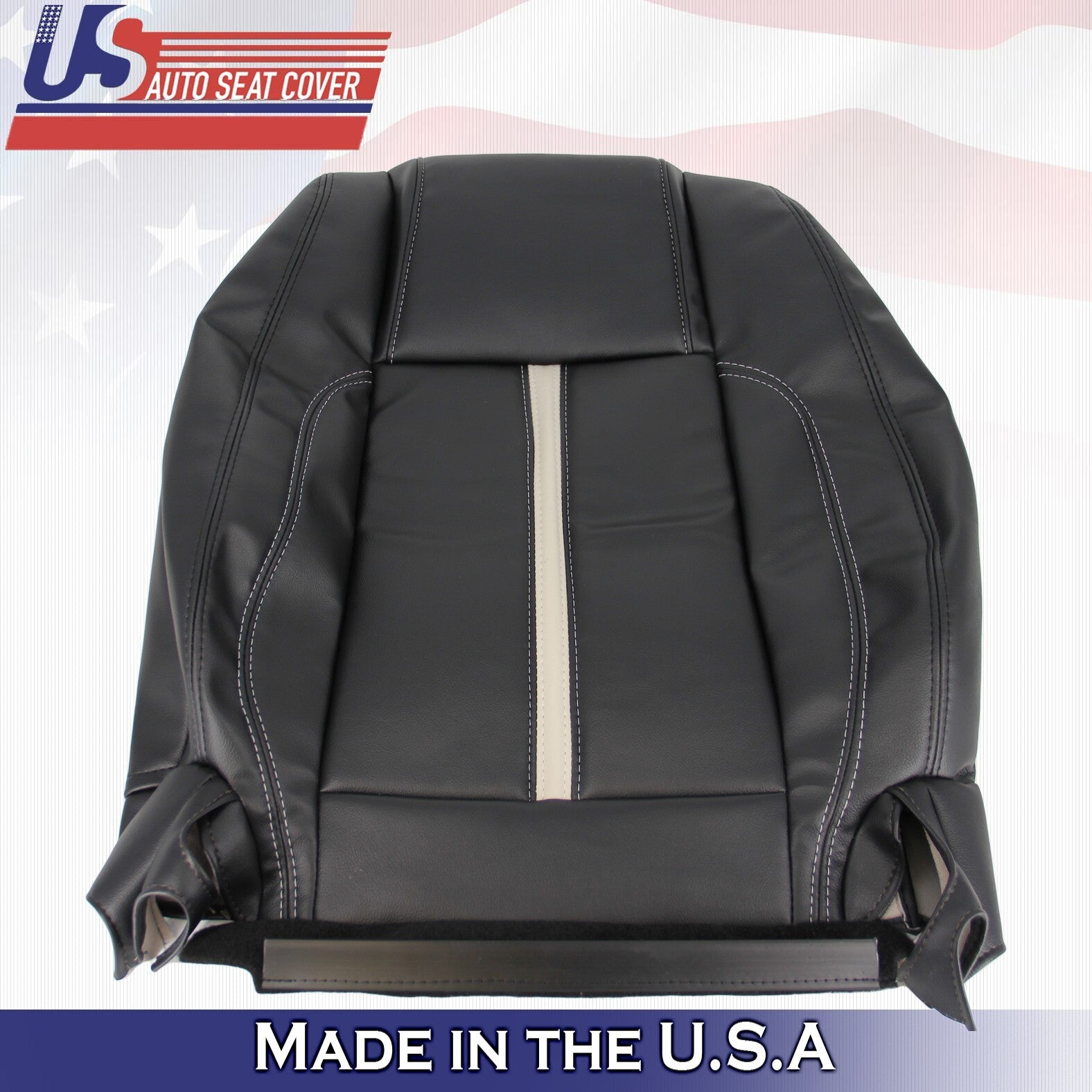 2011 2012 For Ford Mustang Gt Coupe 2 Top & 2 Bottom Leather Seat Covers Black