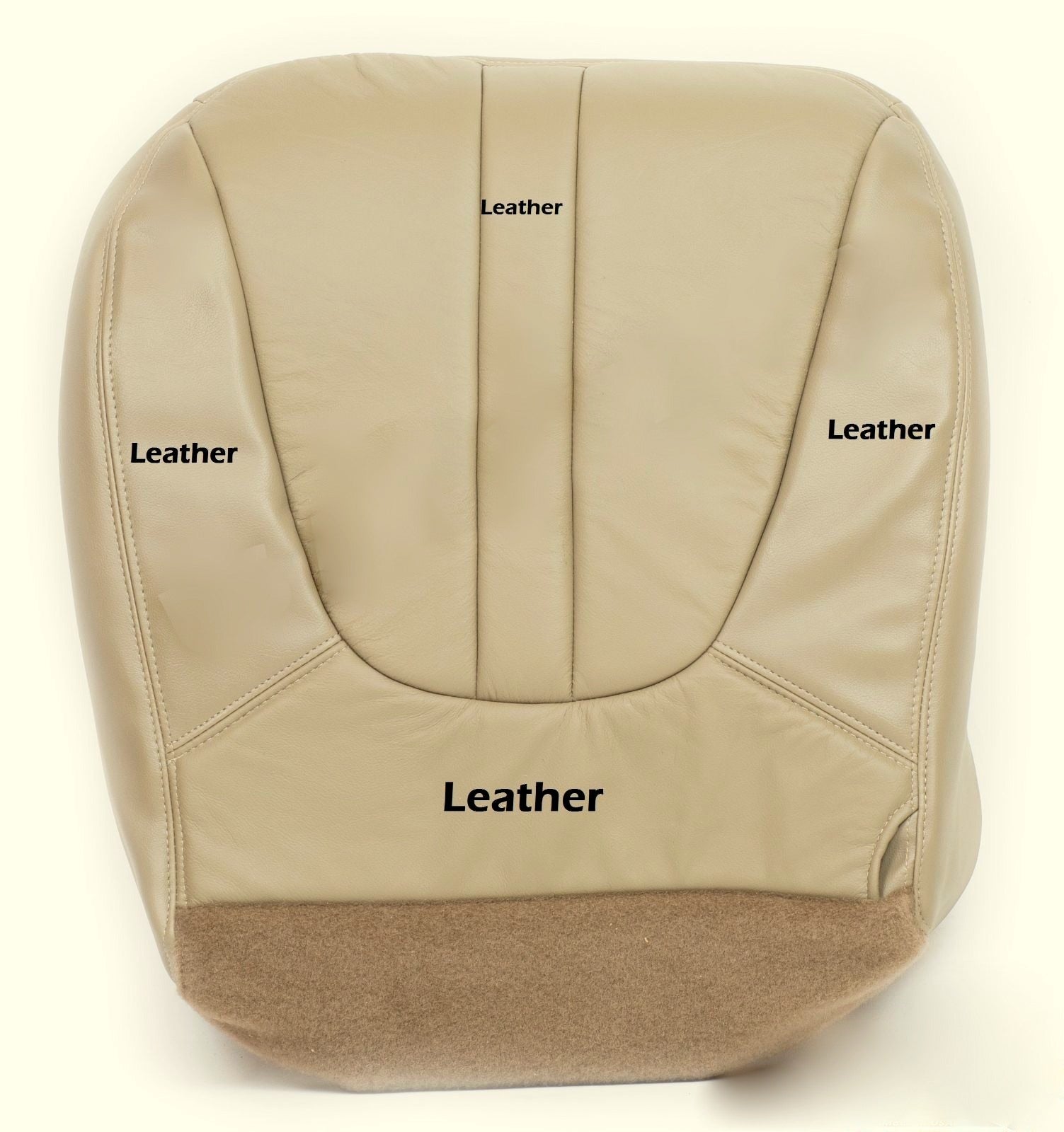 1997 98 To 2002 Ford Expedition Eddie-Bauer Driver Bottom Leather Seat Cover Tan