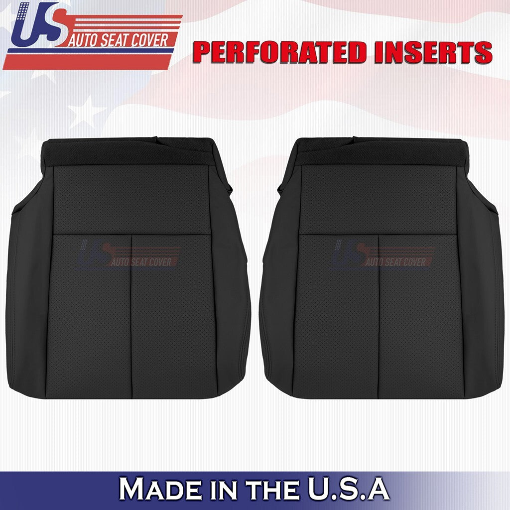 2015 to 2023 For Nissan Murano Driver & Passenger Bottoms Leather Cover Black