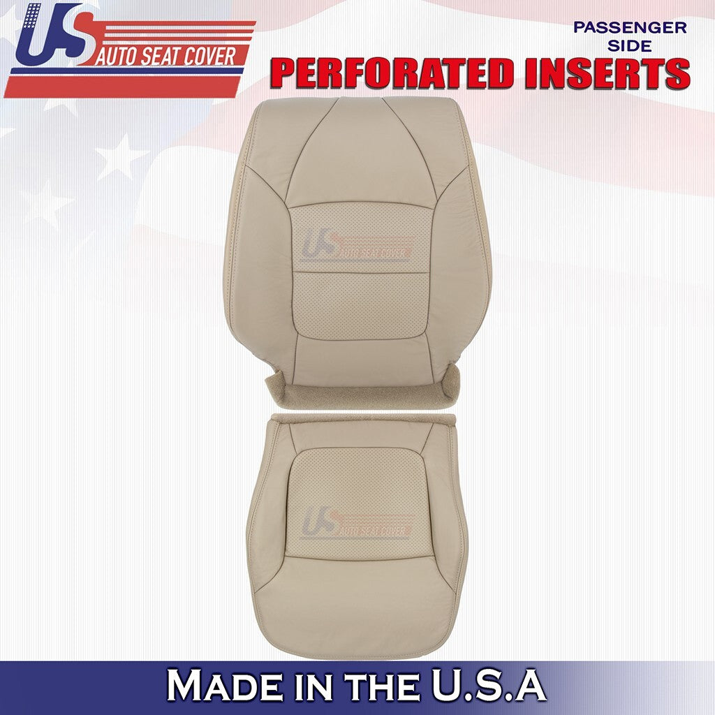 2002 2003 Fits Acura TL Type S Passenger Bottom and Top Leather Cover Tan