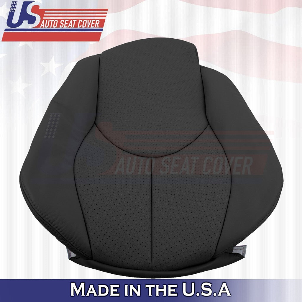 1996 to 2002 Fits Mercedes Benz SL600 Driver Bottom & Top Perf Leather Cover BLK