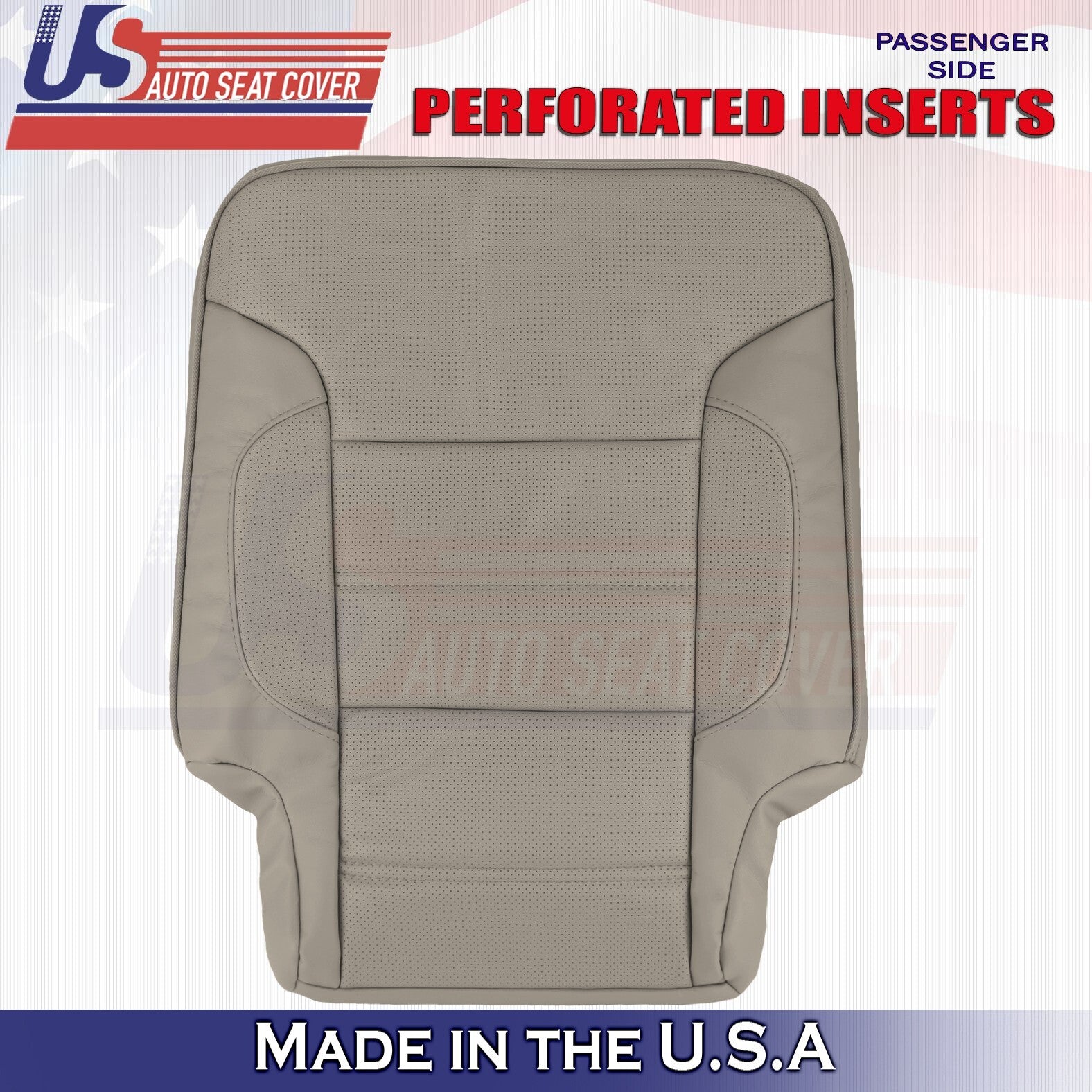 2015 to 2019 For GMC Yukon Denali Rear Driver & Passenger Top Leather Covers Tan
