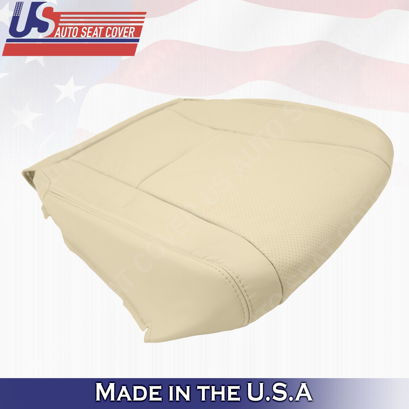 DRIVER Bottom Perforated Leather Seat Cover TAN Fits 2007 To 2012 Lexus LS460