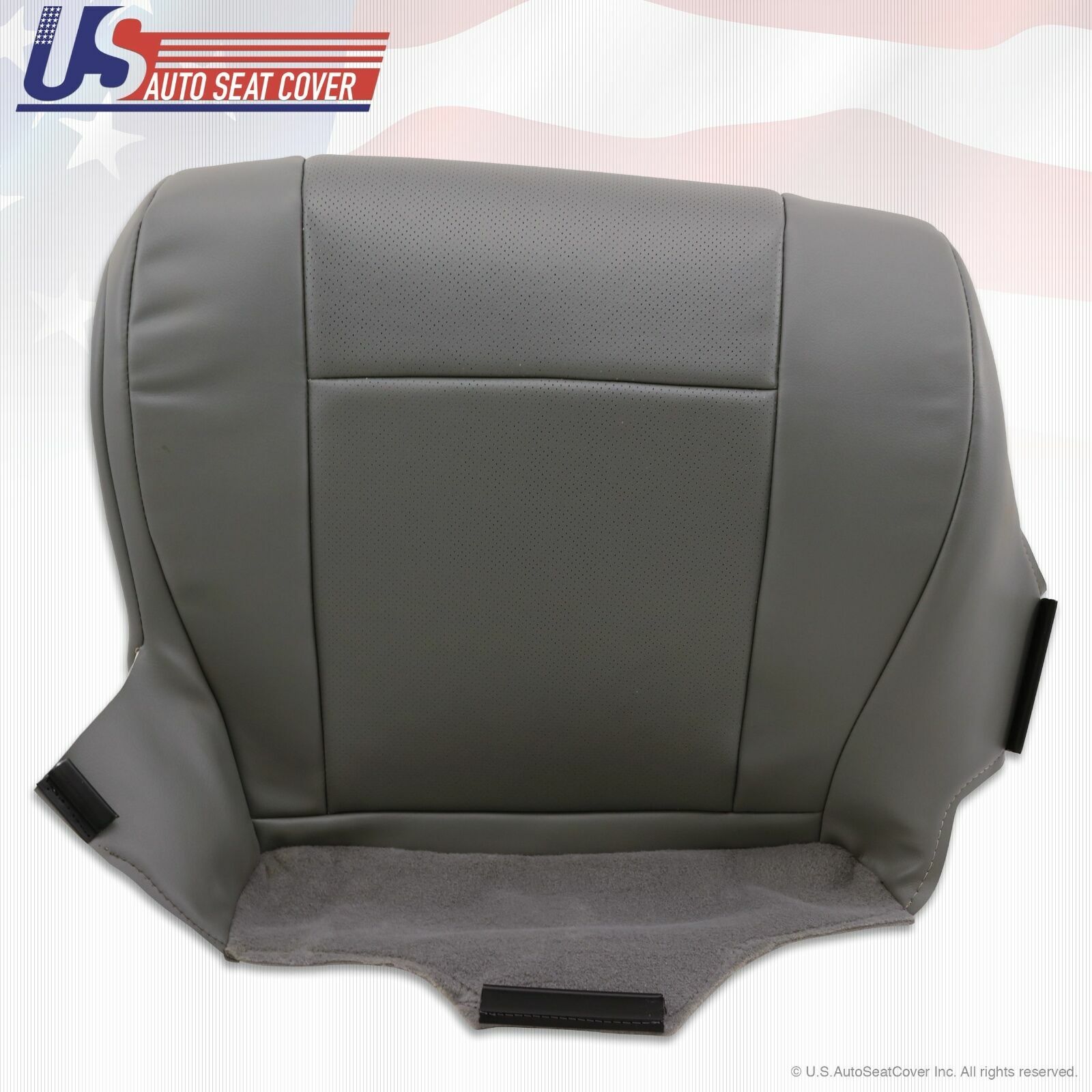 2011 2012 Ford E350 E450 Driver Side Bottom Perforated Vinyl Seat Cover Gray