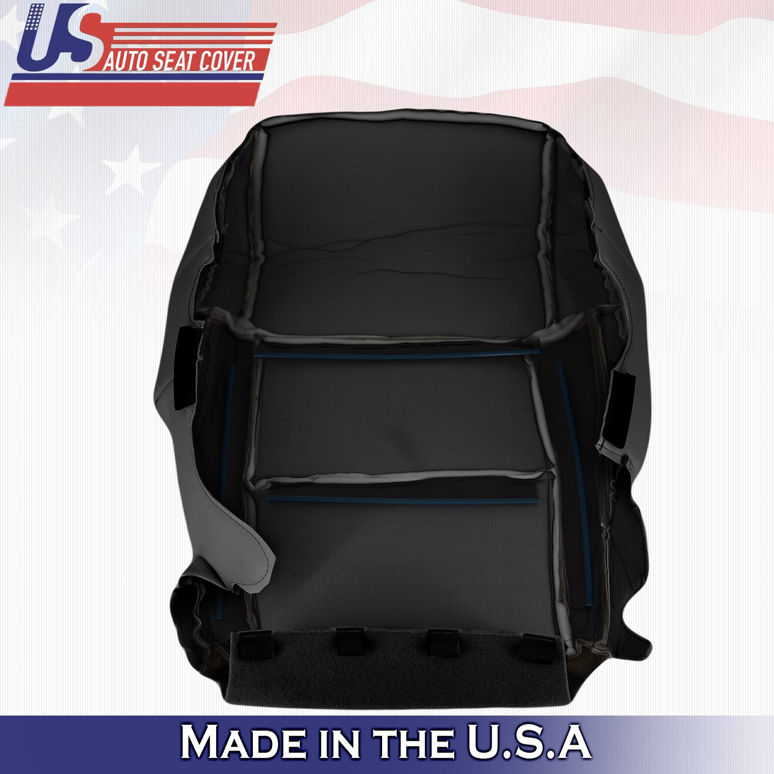For 2014 - 2018 Toyota Tundra Driver Bottom Replacement Leather Seat Cover Black