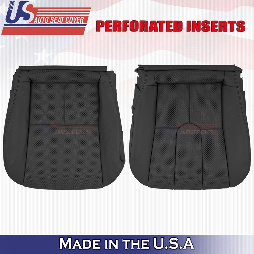 2003 2004 2005 Fits Infiniti G35 Coupe Front Set 2x Bottoms Leather Cover Black