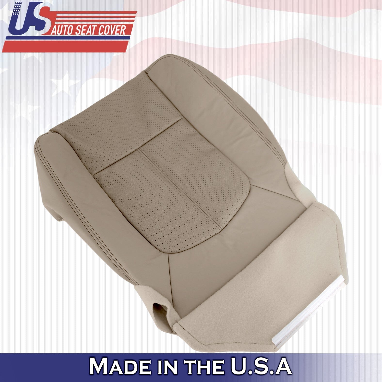2015 2016 For Ford F250 F350 Lariat Passenger Top Bottom Leather Seat Covers Tan
