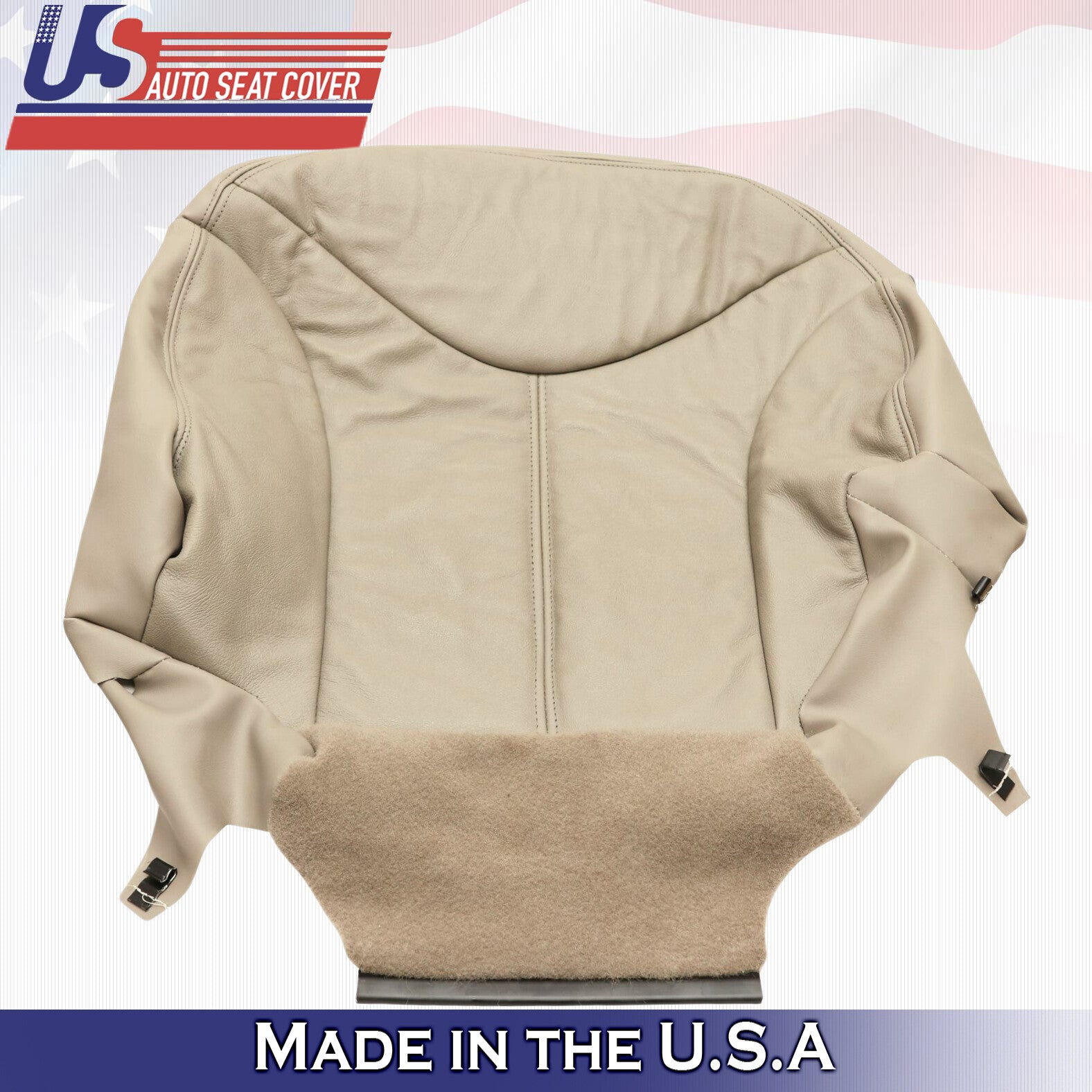 1999 2000 For GMC Yukon XL SLT SLE Driver & Passenger Bottom Leather Covers Tan
