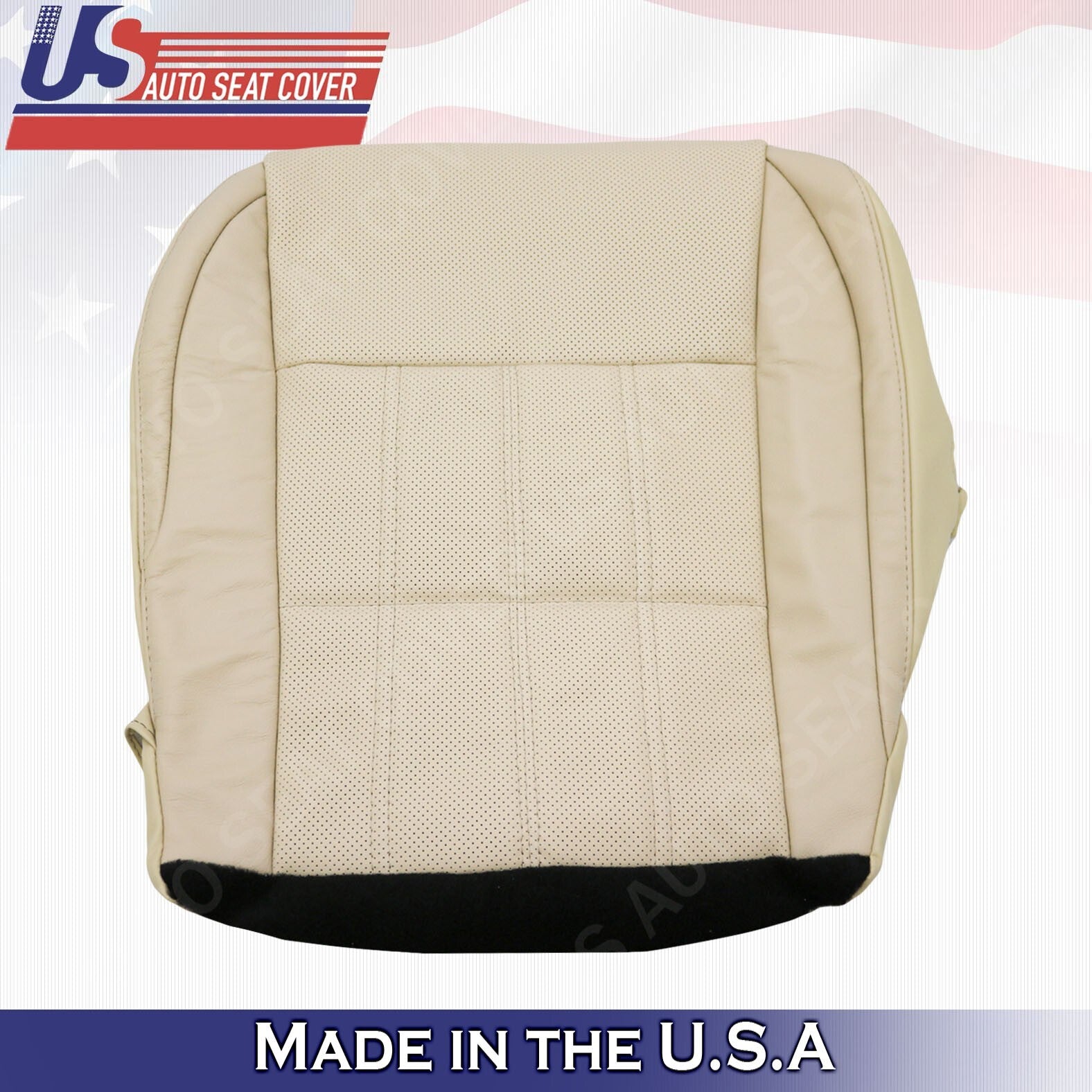 2013-2018 For Lexus ES350 Passenger Bottom Perforated Leather Seat Cover Tan