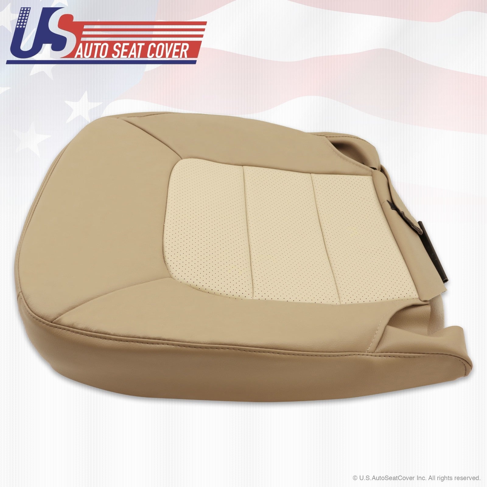 2003 Expedition Eddie Bauer Driver & Passenger Bottom Seat Cover Perforated tan